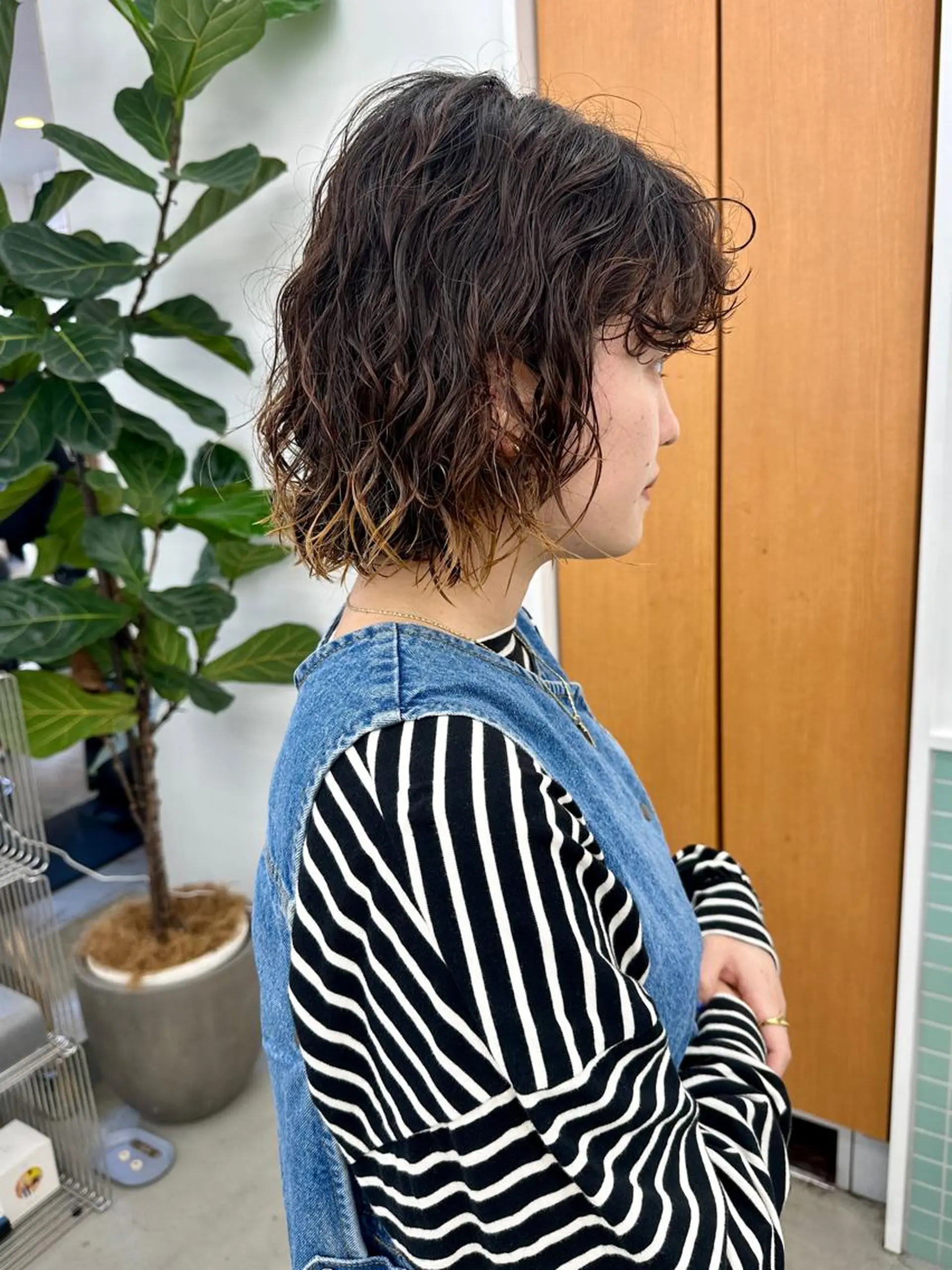 ショート パーマ ボブ カット ヘアカラー トリートメント ボブ/レイヤー/ケア パーマ/リュウタのヘアスタイル