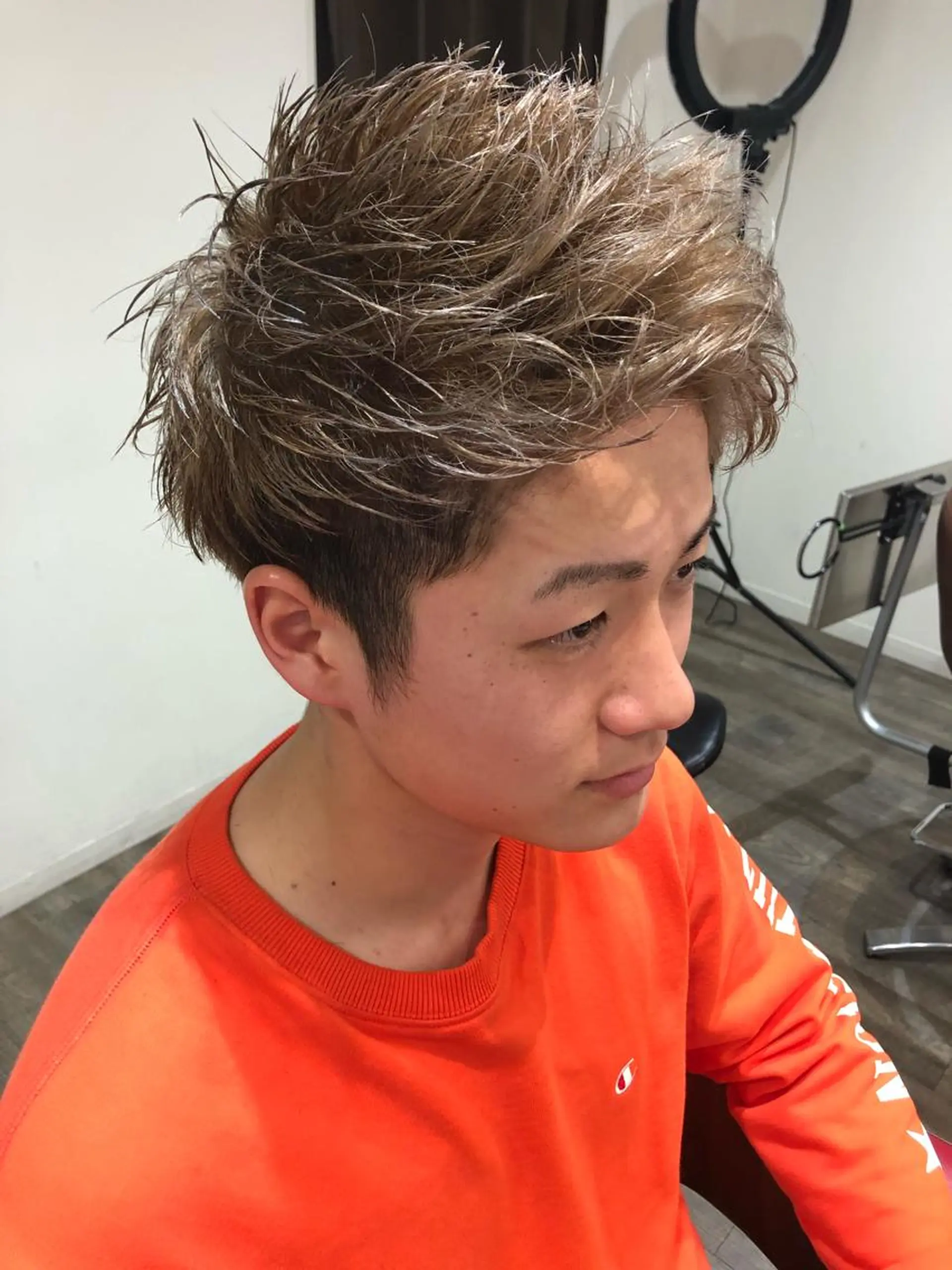 ショート カラー メンズ メンズヘア特化 崎田 成人のヘアスタイル