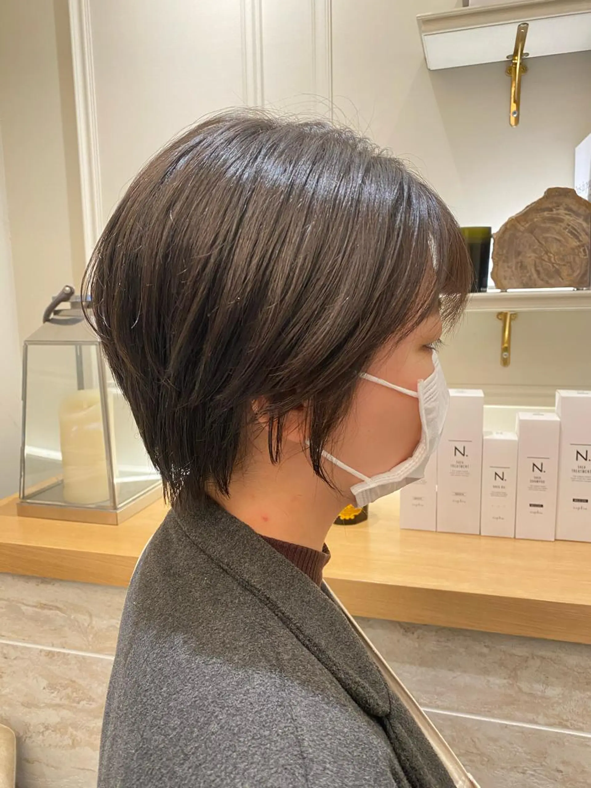 ショート グレージュ/透明感/ 韓国ヘア/RISAのヘアスタイル