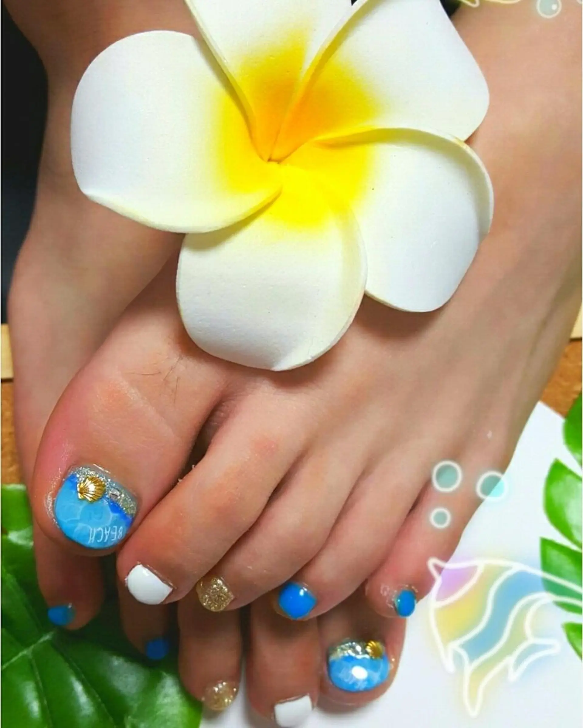 ショート ミディアム ネイル フットネイル Uchida meのネイルデザイン