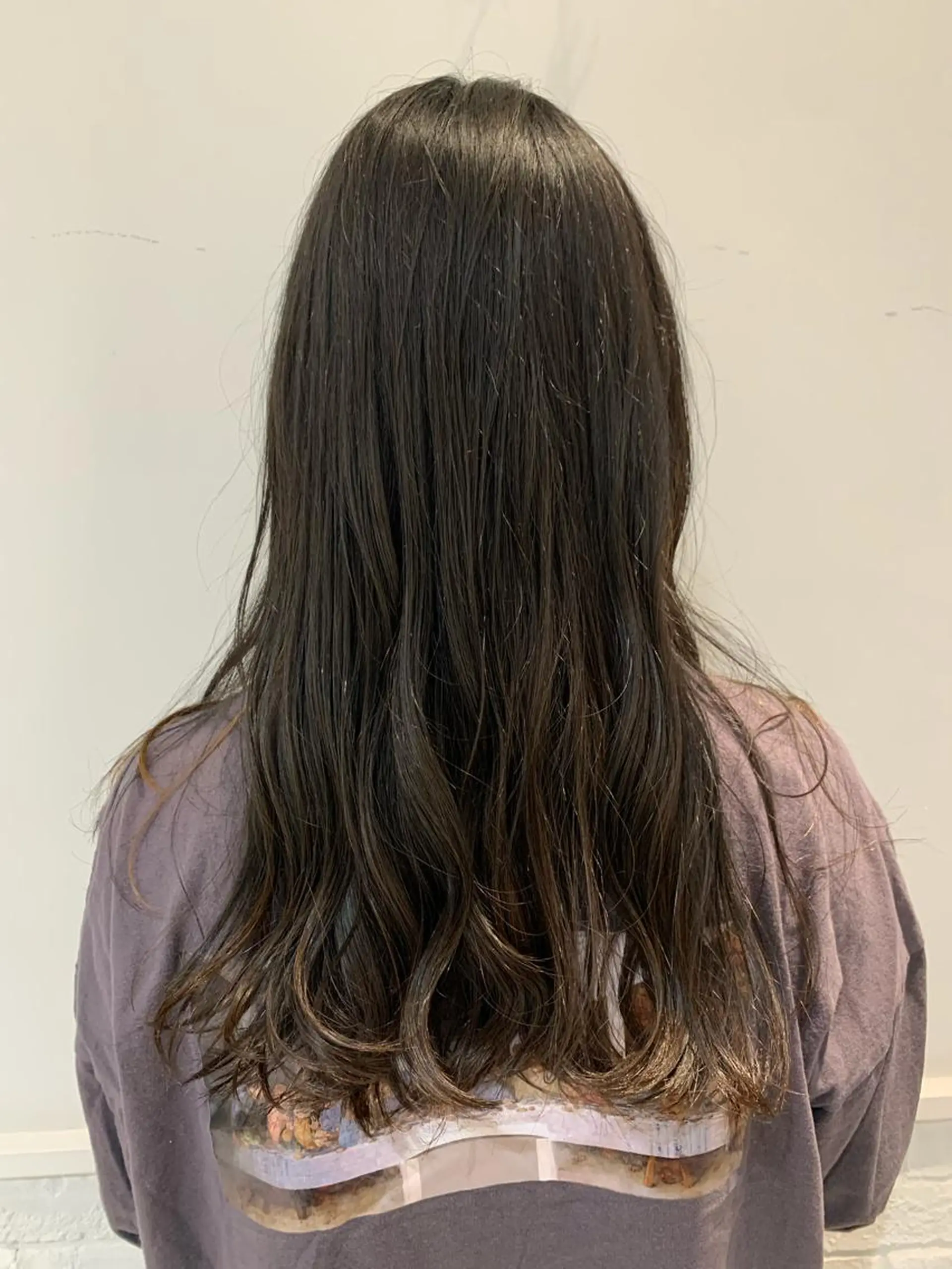 セミロング カラー アッシュ オレンジ 高橋友里亜 /フリーランスのヘアスタイル