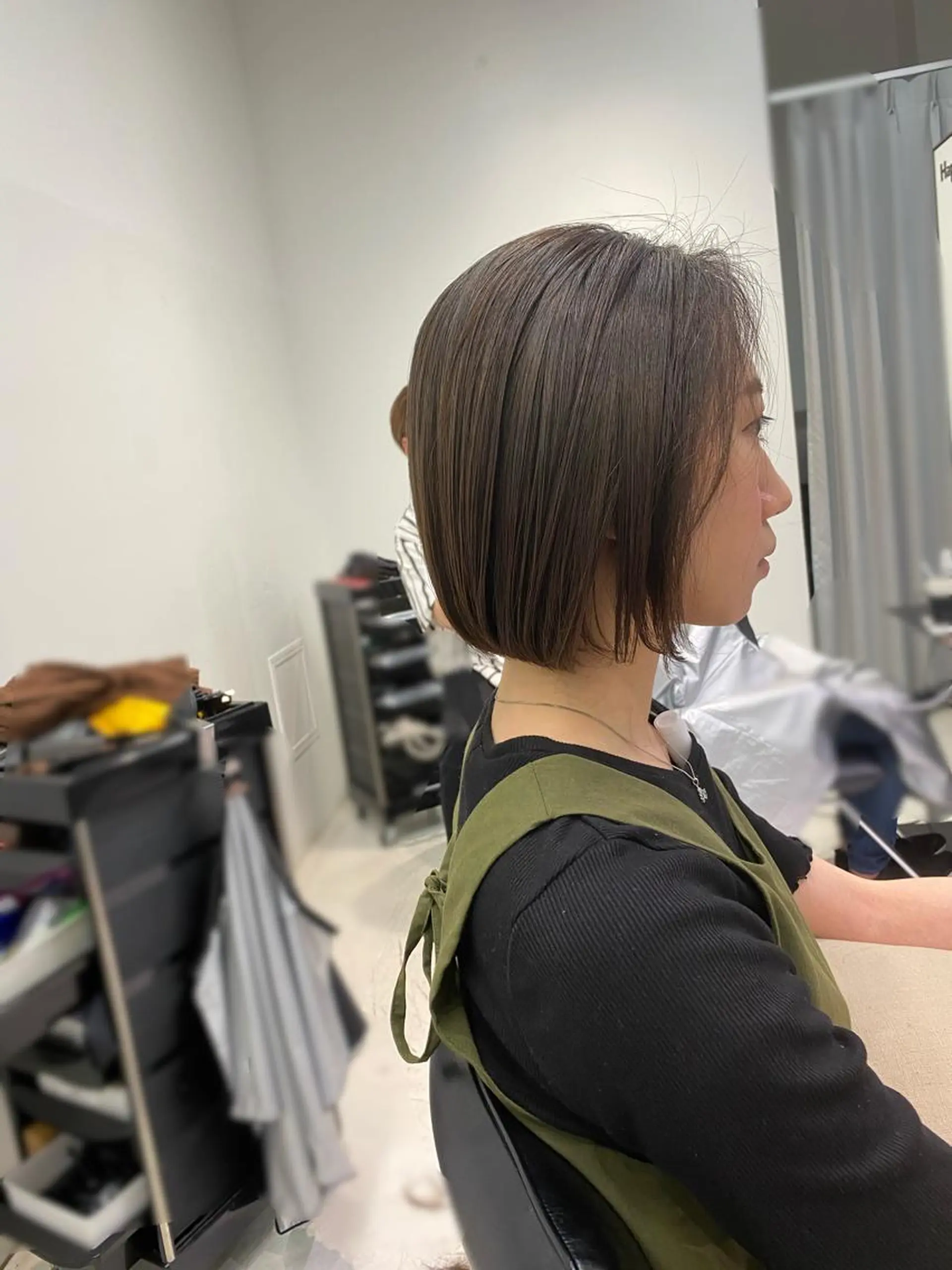 ショート カラー ワンレンボブ ボブ カット ヘアカラー 似合わせ専門美容師 なかじまのヘアスタイル