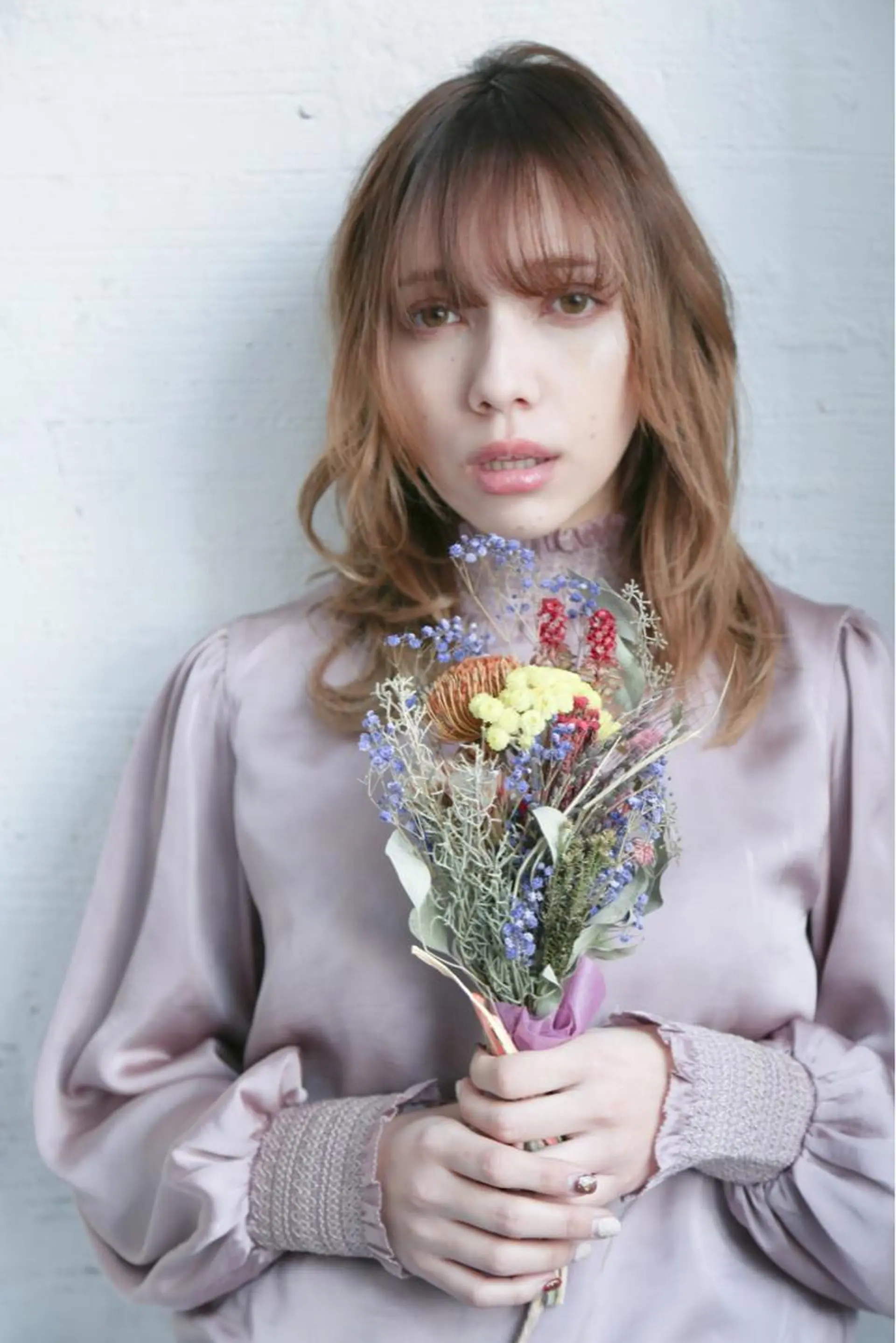 ミディアム カラー パーマ 野崎 ひかりのヘアスタイル