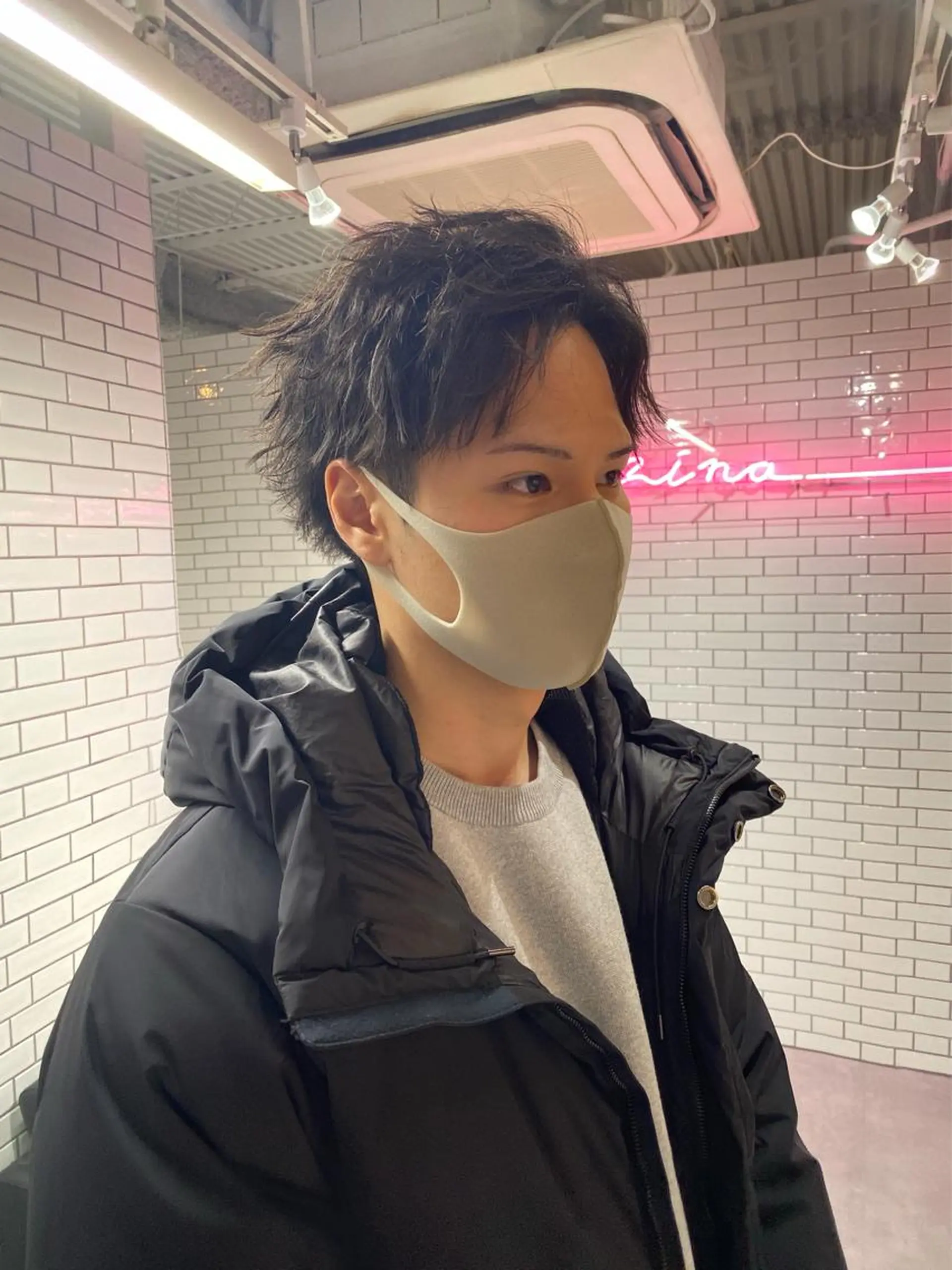 メンズ センターパート BLEUNIR  中崎町所属・梅田中崎町メンズ 美容師ユースケのヘアスタイル