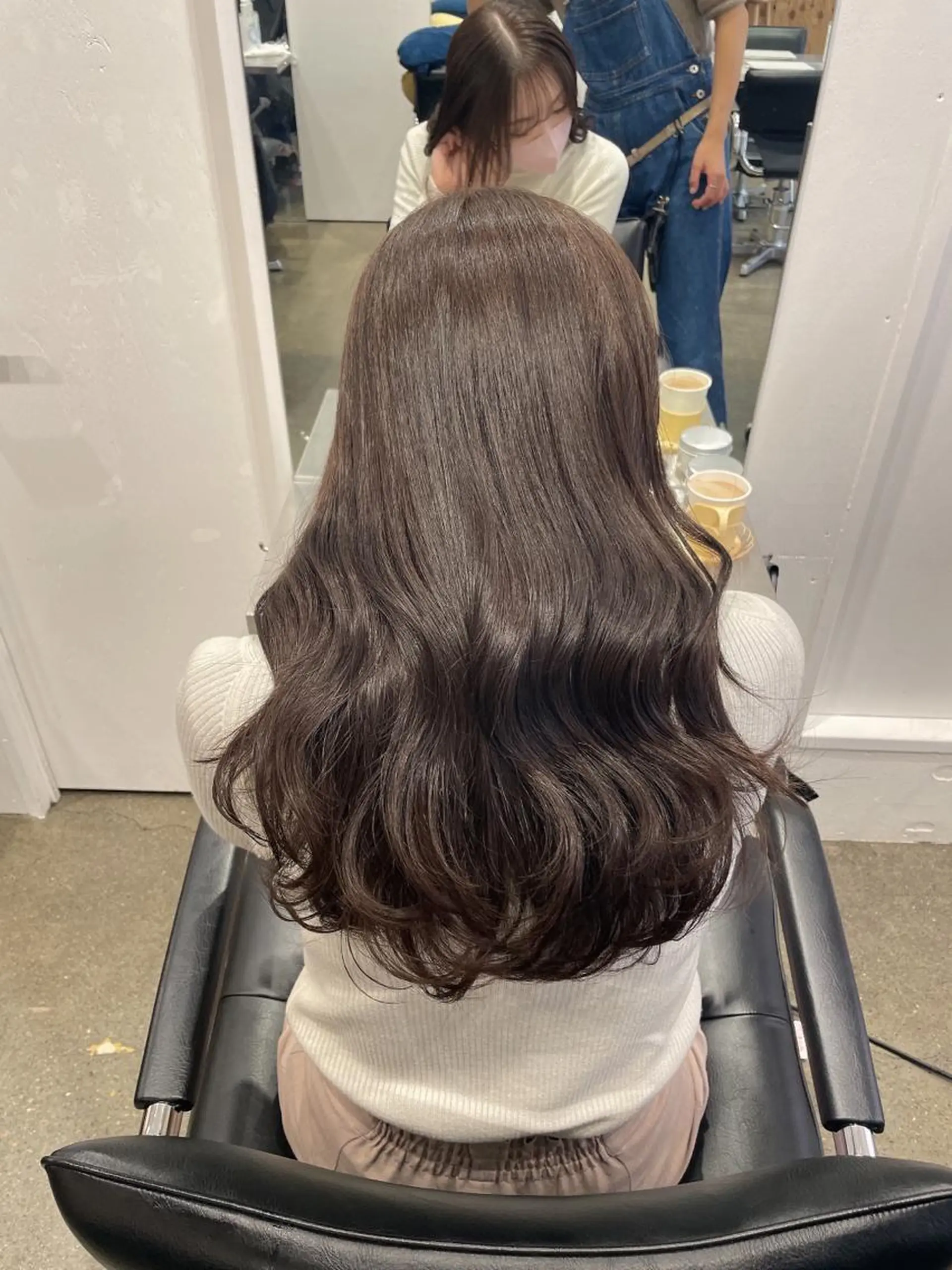 ロング カラー アディクシーカラー ベージュカラー ココアグレージュ グレージュ くびれヘア 🪞♡韓国風スタイル MISATO🪞♡のヘアスタイル
