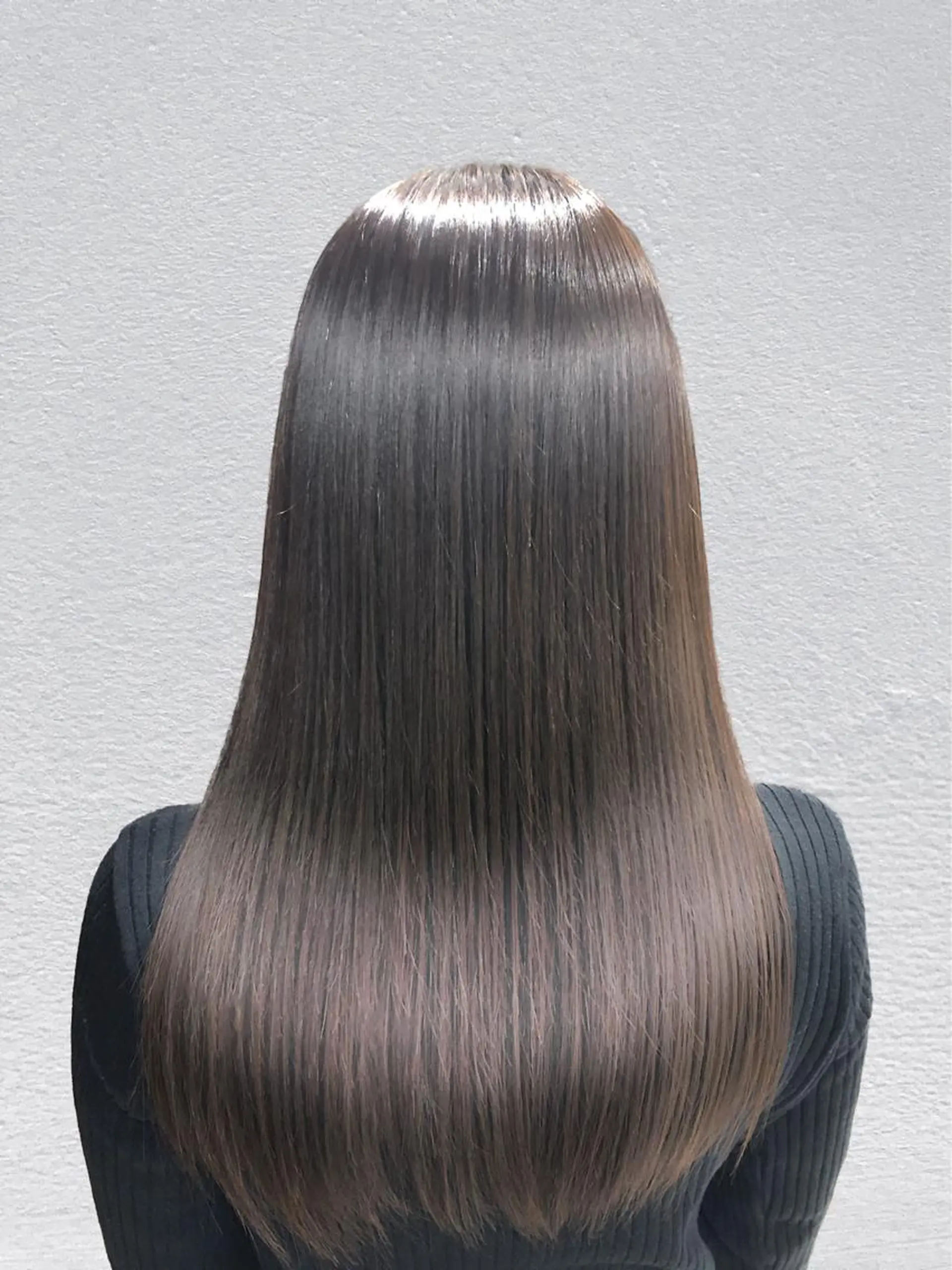 ロング ボブ ハイライト 髪質改善 韓国風ヘア レイヤーカット カット ヘアカラー トリートメント newi大分 /髪質改善のヘアスタイル