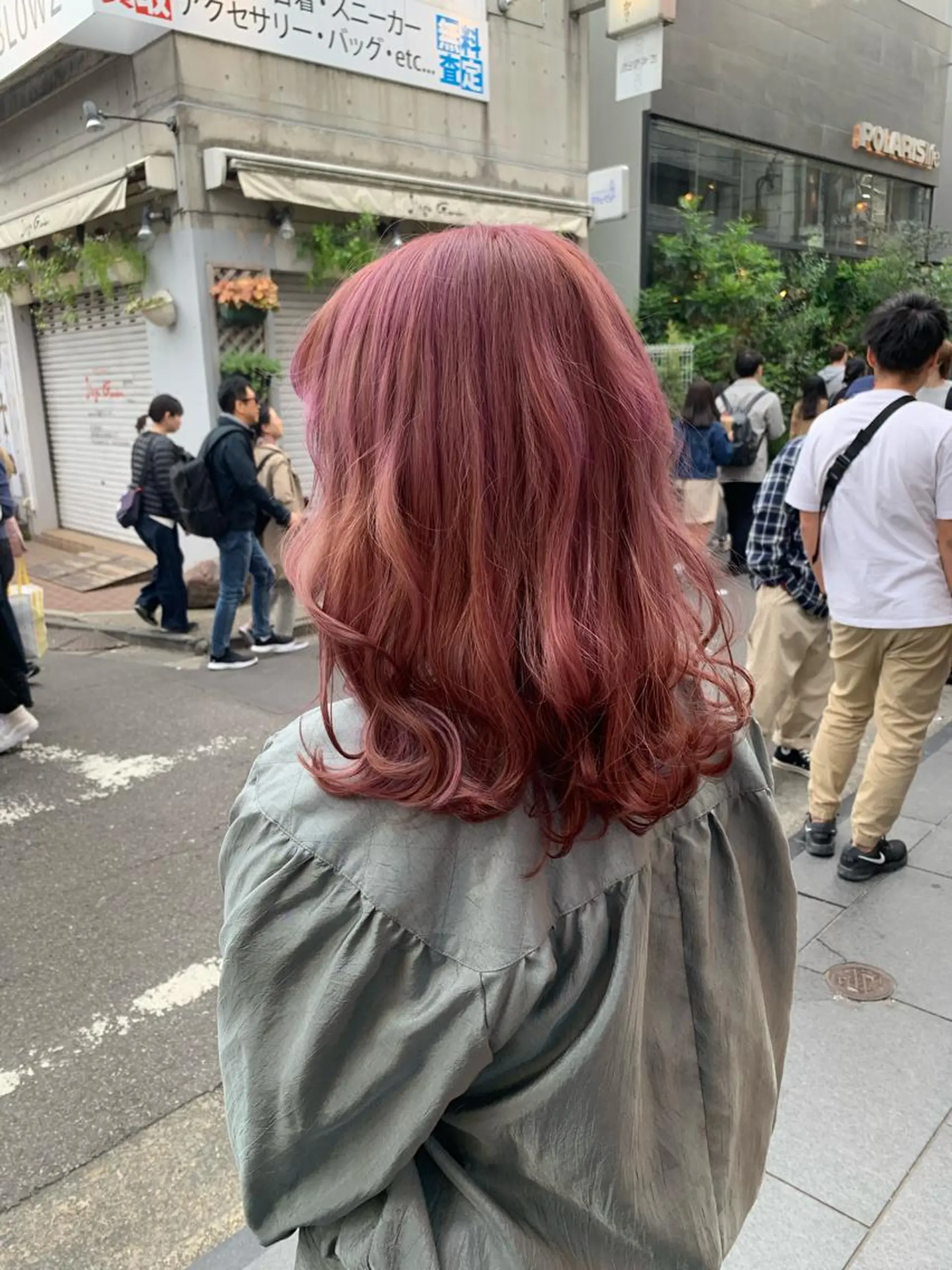 ミディアム カラー ピンクベージュ/新潟 万代/高橋桃葉🍑のヘアスタイル