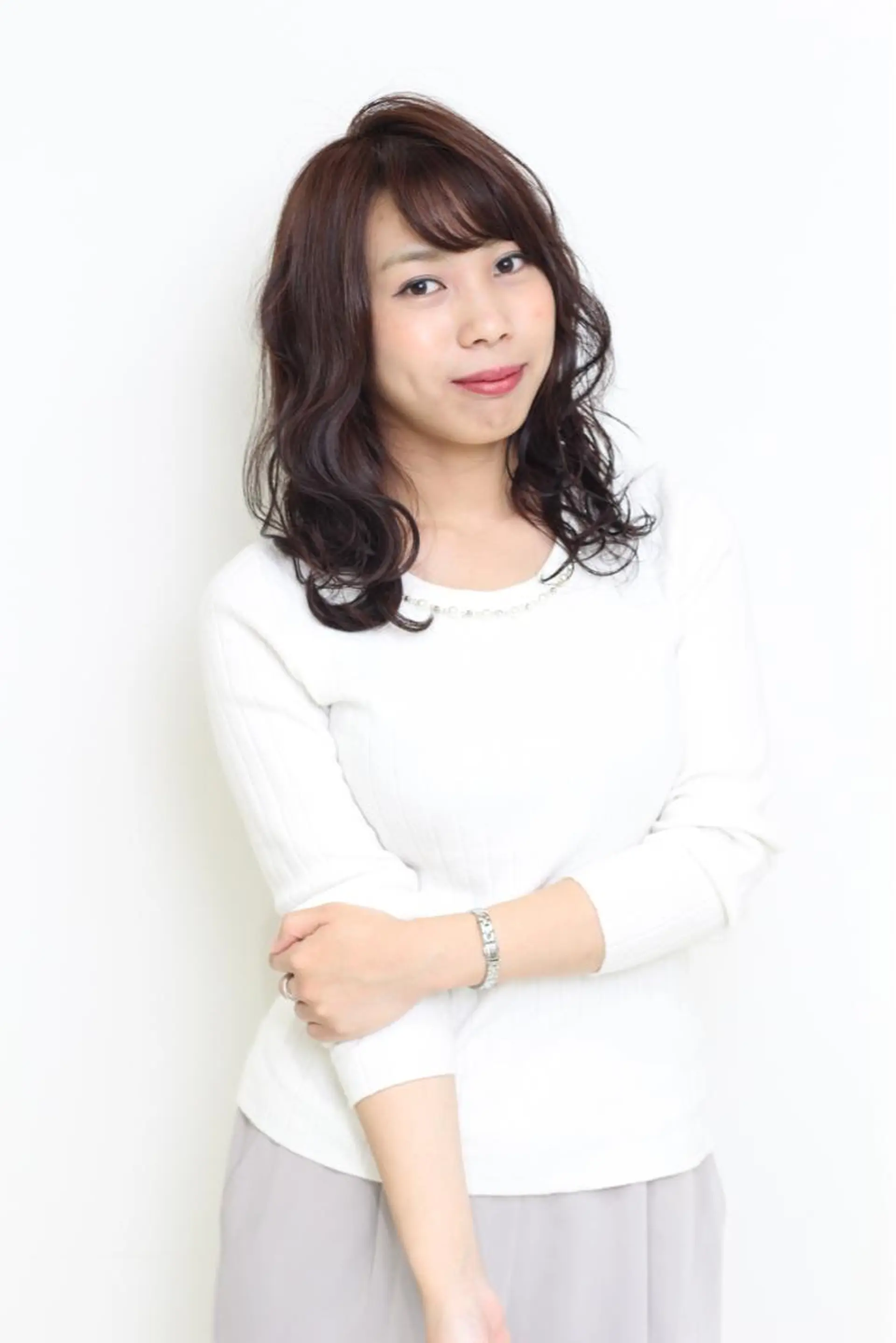 セミロング パーマ カット パーマ 中林 由佳のヘアスタイル