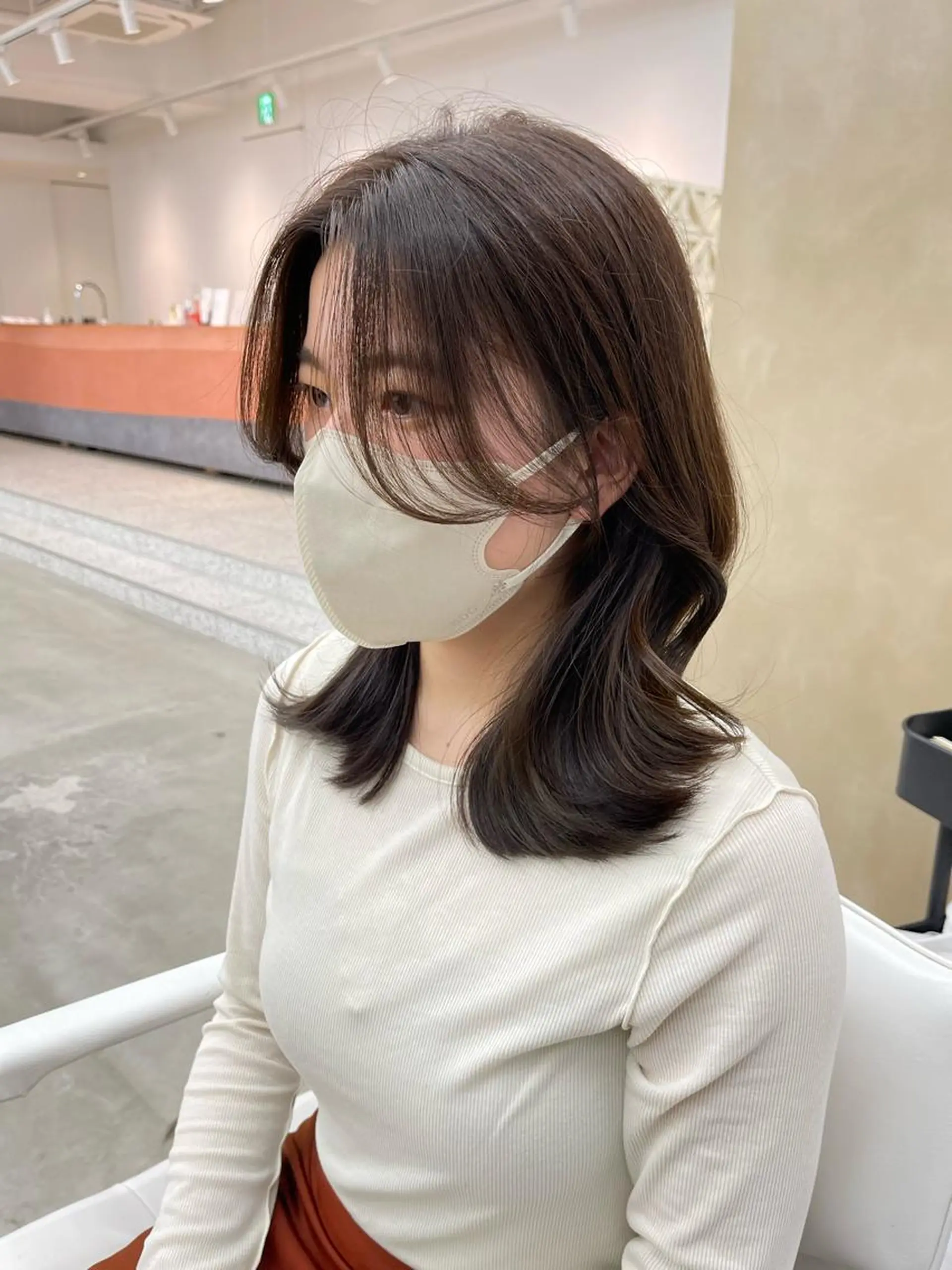 ミディアム 顔周りカット 韓国風ヘア レイヤーカット noe tton 【ノエ トトン】所属・だいや/メンズパーマ メンズカット/名古屋のヘアスタイル