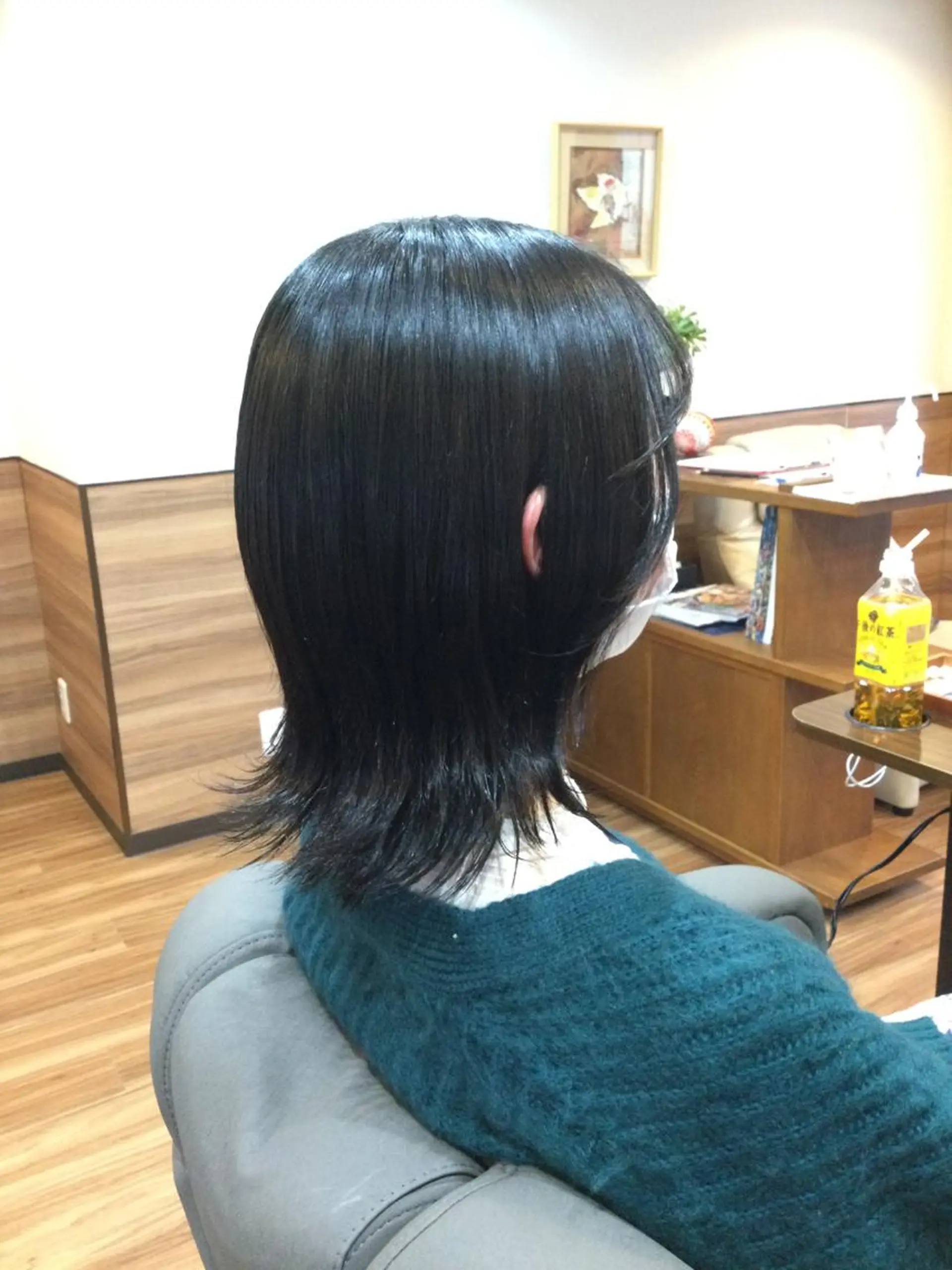 ミディアム パーマ くびれヘア 縮毛矯正 Annon プライベートサロンのヘアスタイル