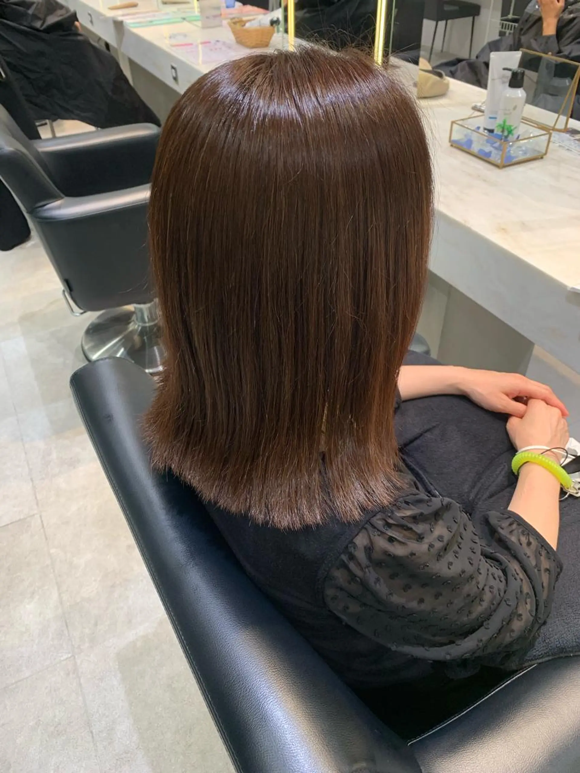 ミディアム カラー ヘアアレンジ 🫧透明感カラー/ ボブ/小笠原汐海🪽のヘアスタイル