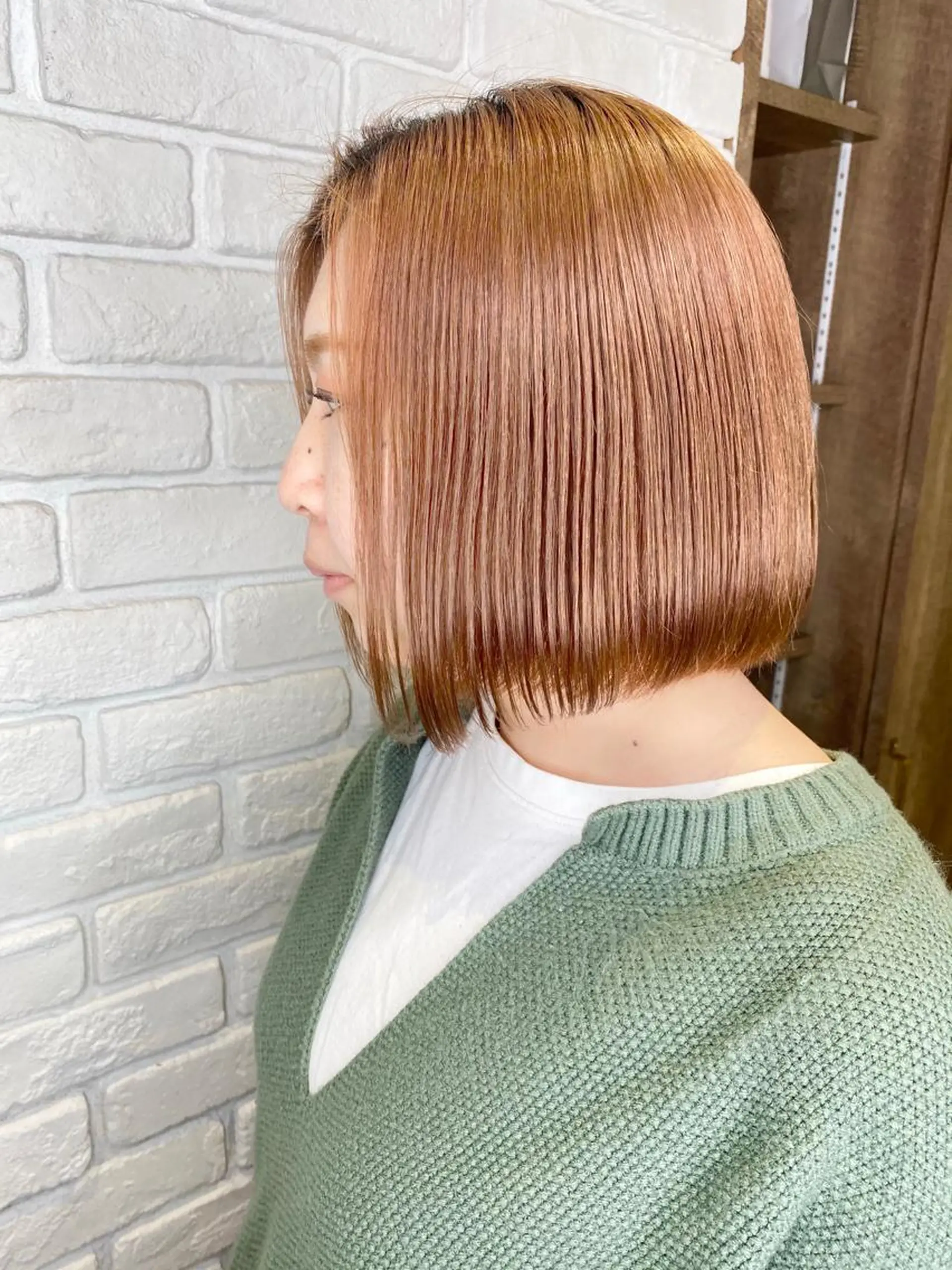 ミディアム 森本 笑のヘアスタイル