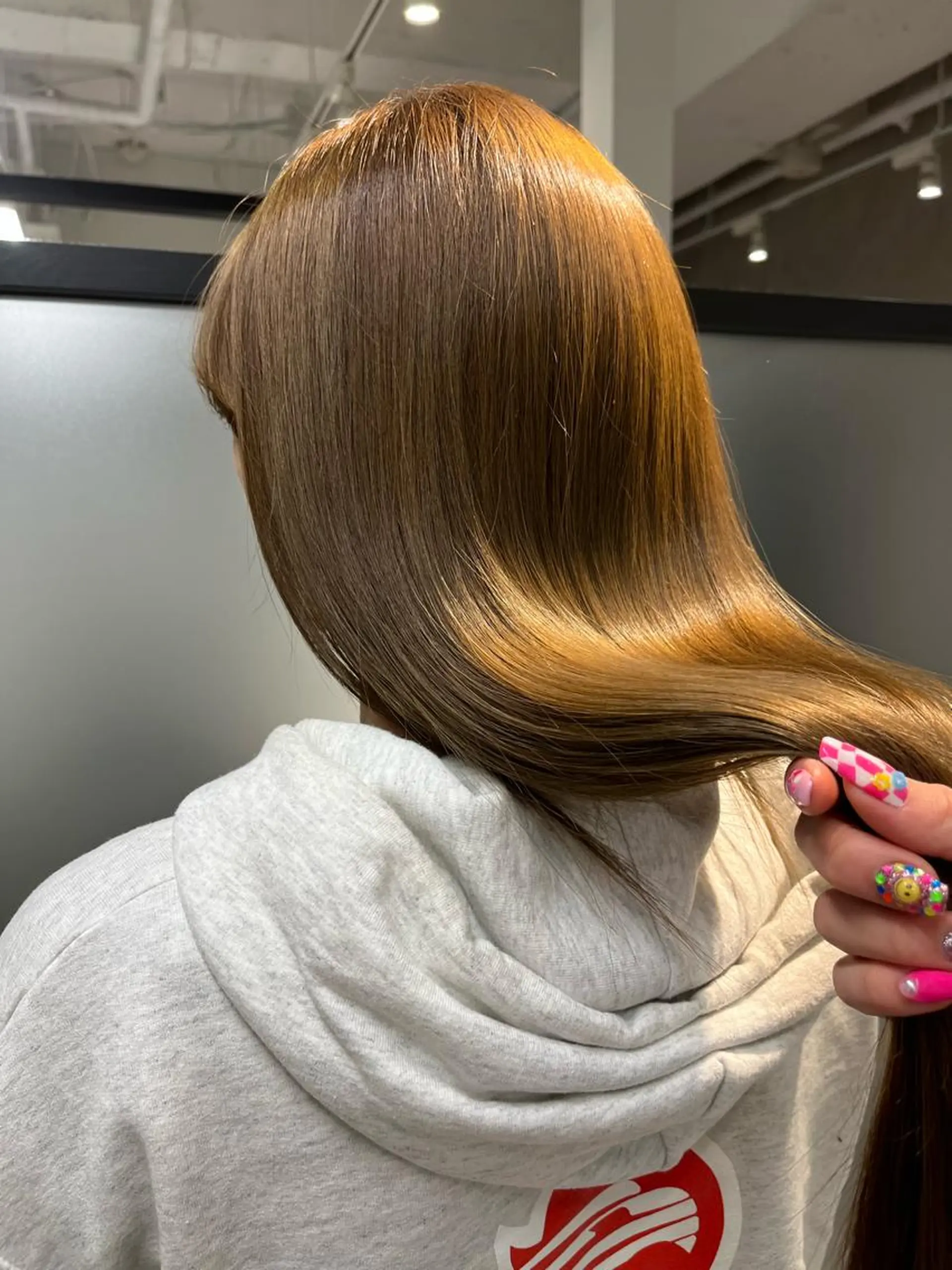 ロング パーマ 縮毛矯正 トリートメント 髪質改善/縮毛矯正 艶カラー/珠聡のヘアスタイル