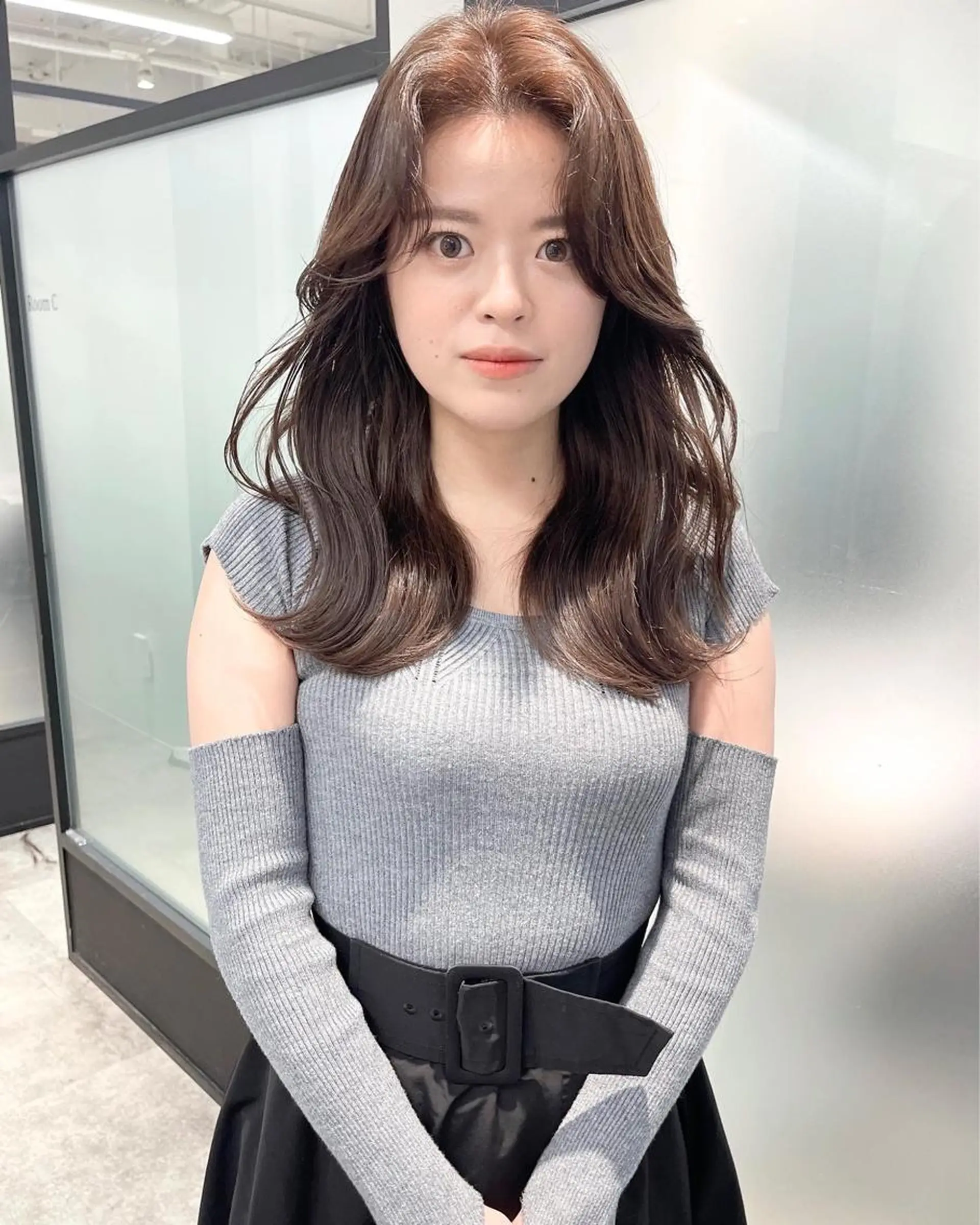 ロング 韓国風ヘア レイヤーカット カット ヘアカラー トリートメント 韓国レイヤーカット 髪質改善▫️水野有真のヘアスタイル