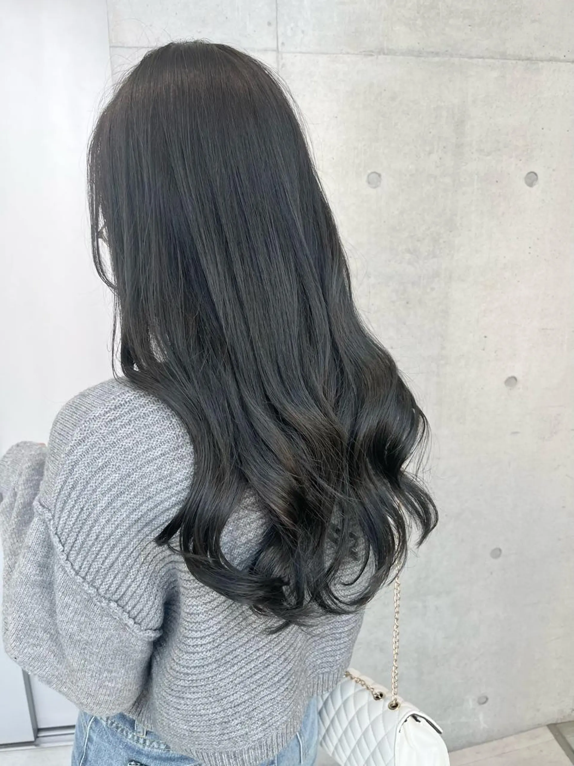 ロング カラー パーマ ヘアアレンジ 透明感/オリーブ/ グレージュ/YUKAのヘアスタイル