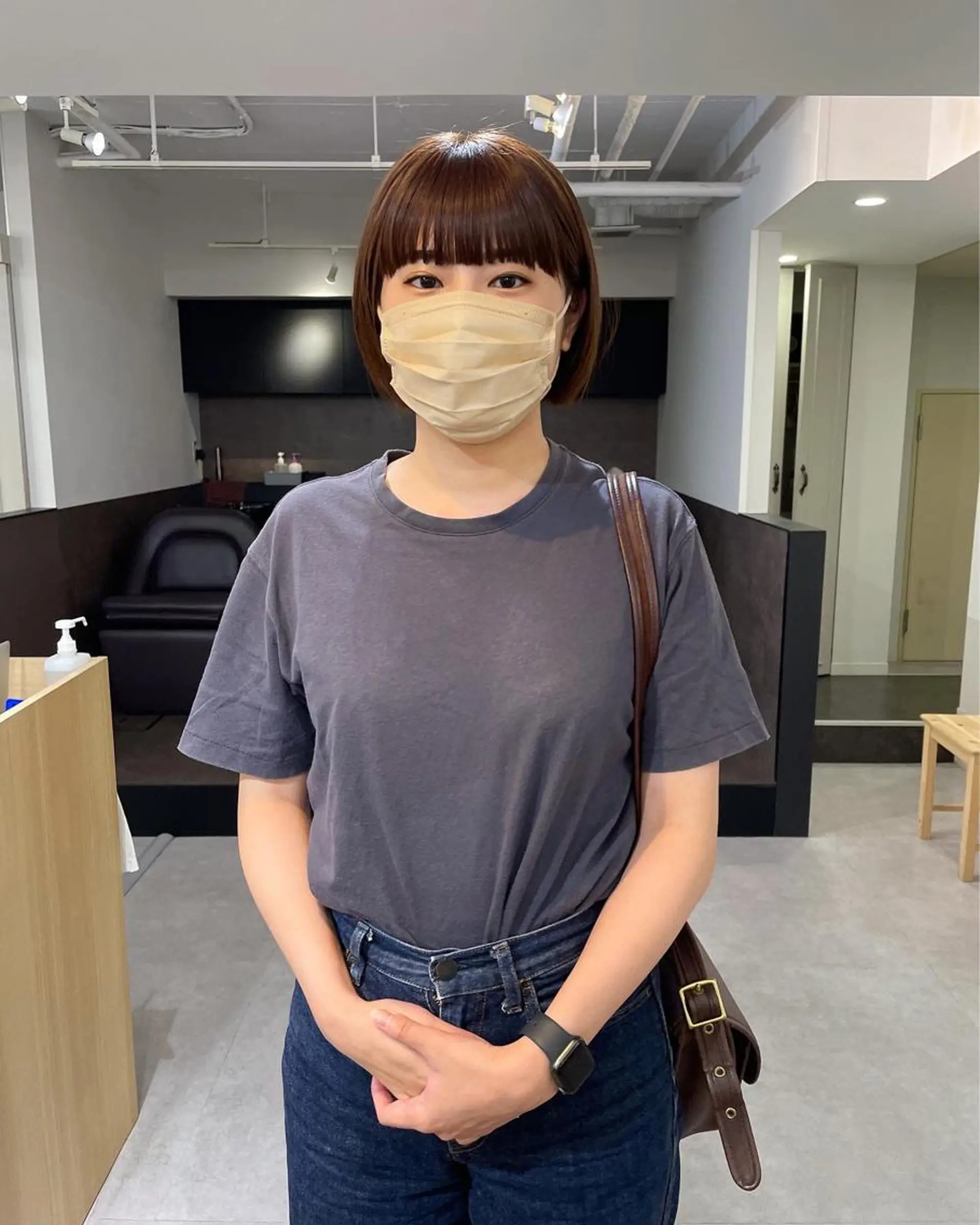 ショート カラー ボブ パーマ* 顔まわり似合わせのヘアスタイル