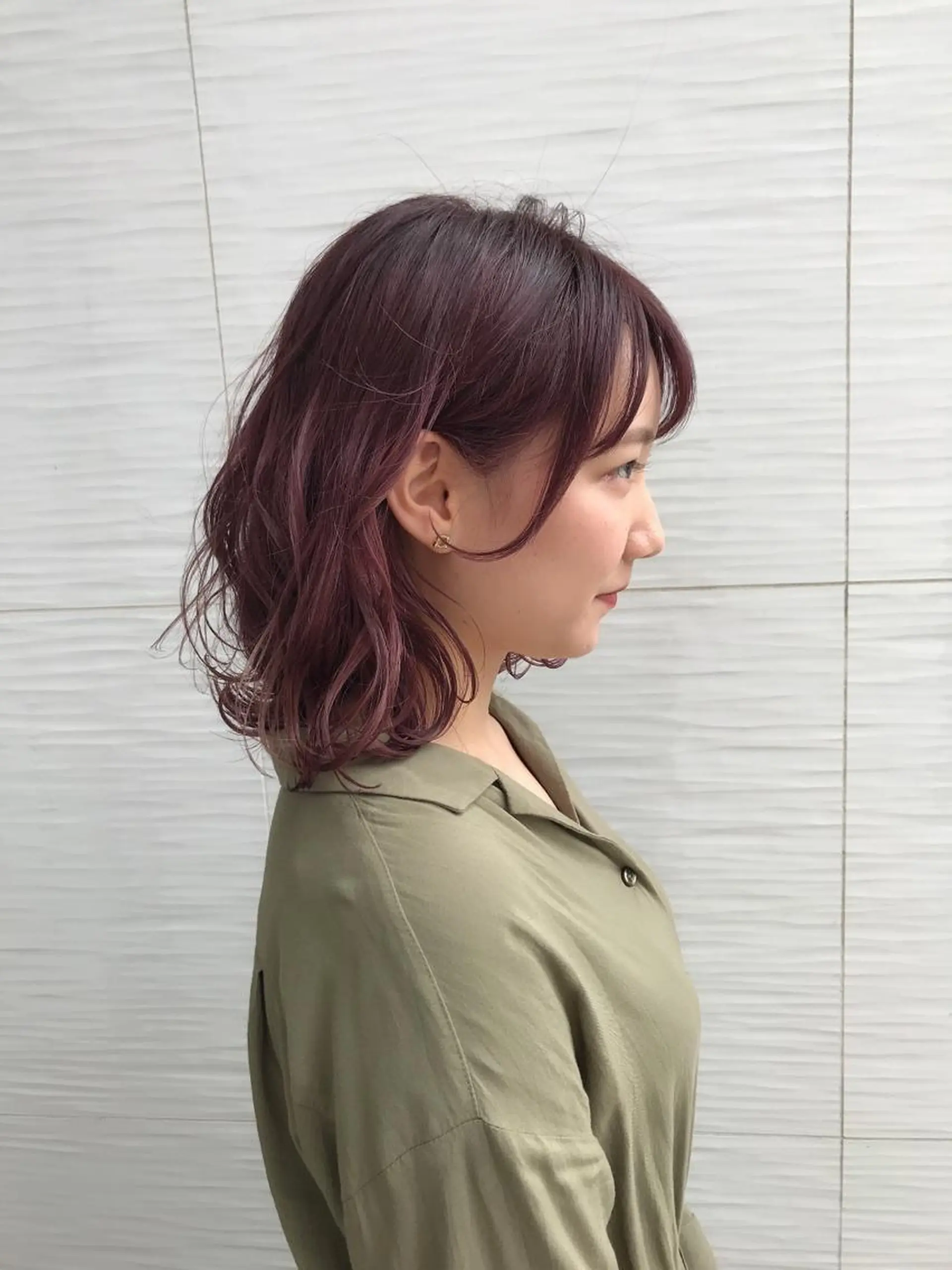 ミディアム カラー ピンクカラー ヘアカラー トリートメント ヘアセット ✂️似合わせの魔術師 石田一樹✂️のヘアスタイル