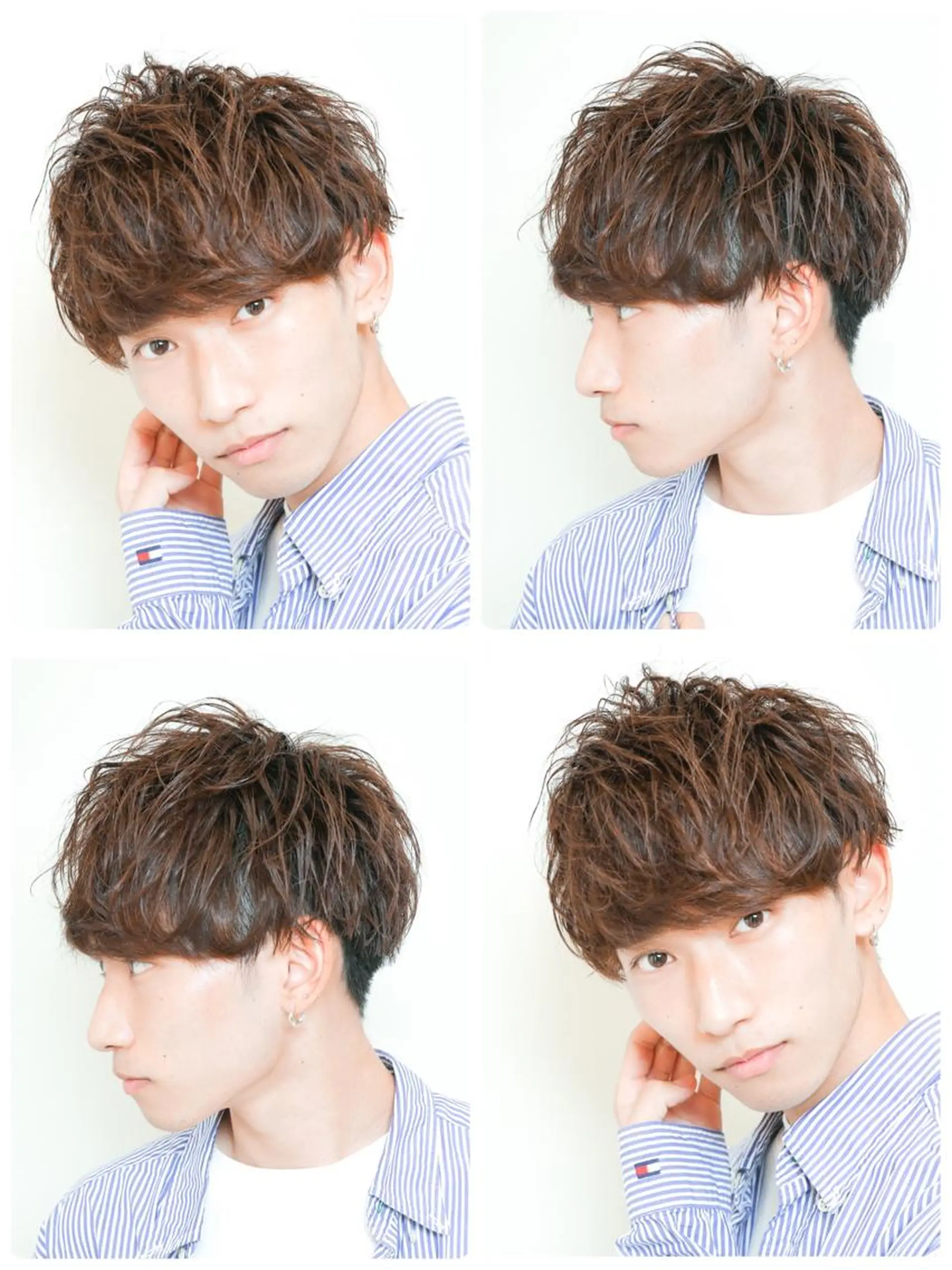 パーマ メンズ レイヤー／パーマ 西山賢志のヘアスタイル