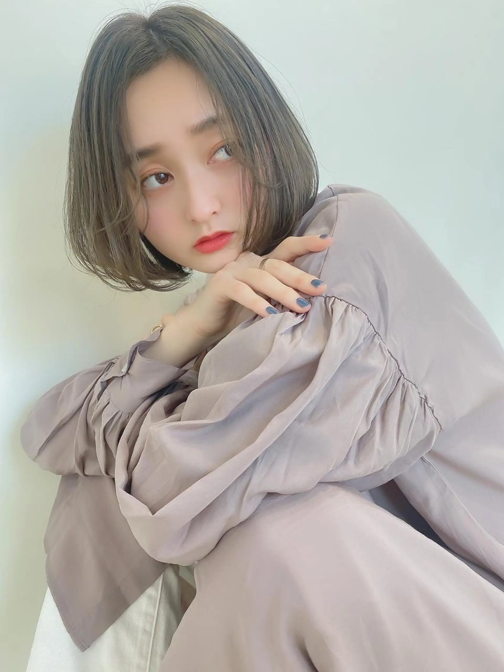 ミディアム カラー オーガニックカラー 顔周りカット 小顔カット トリートメント ⭐️Shelter by TOKYO⭐️のヘアスタイル