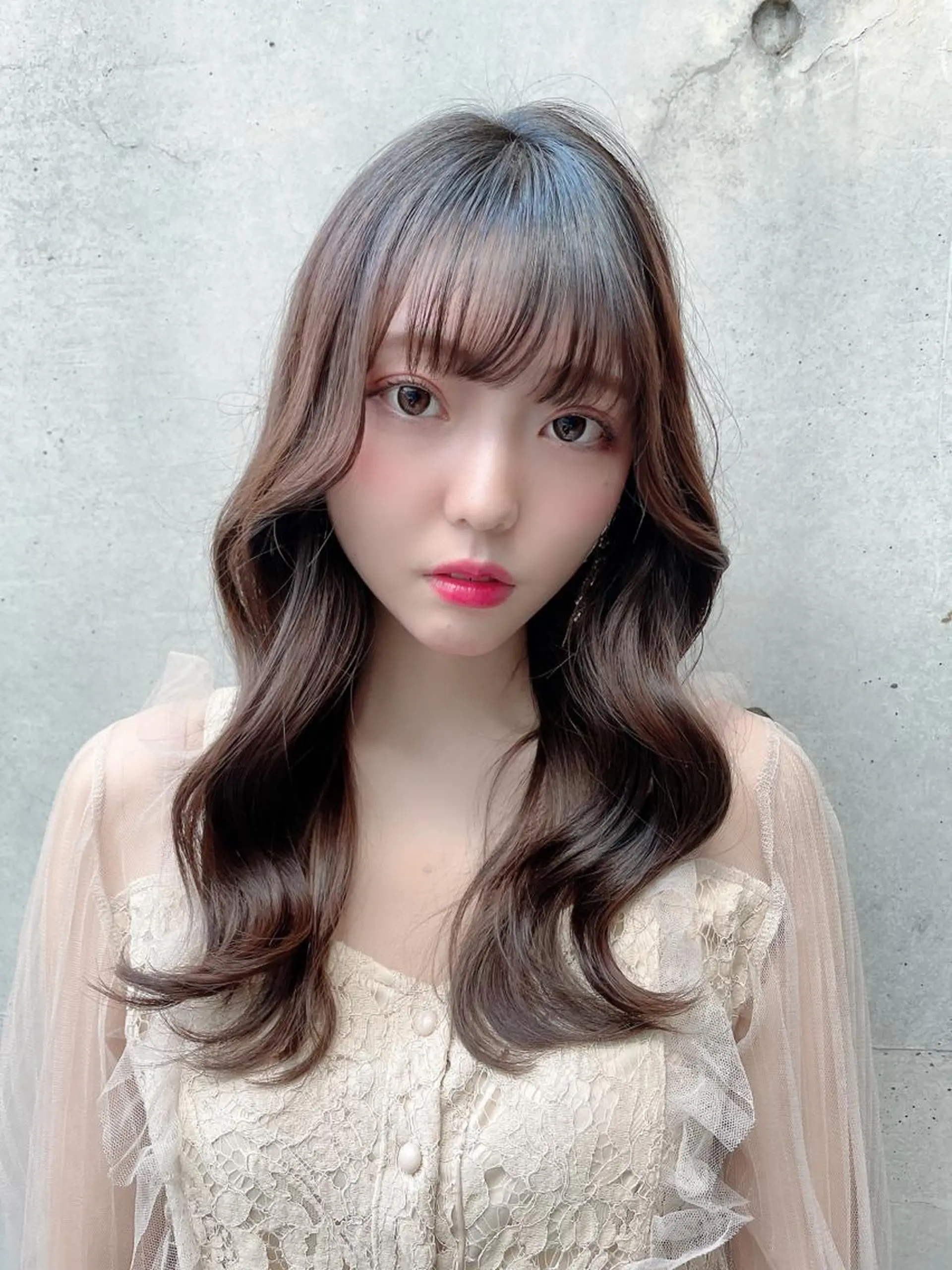 セミロング カット ヘアカラー トリートメント レイヤーカット/ 顔周り 五島巨幹のヘアスタイル