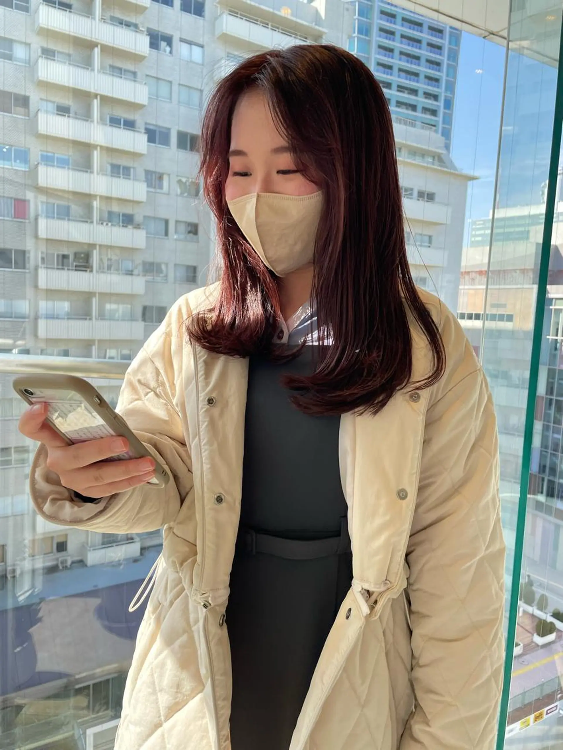 ミディアム カラー カット ヘアカラー トリートメント レイヤー／似合わせ TAKUYAのヘアスタイル