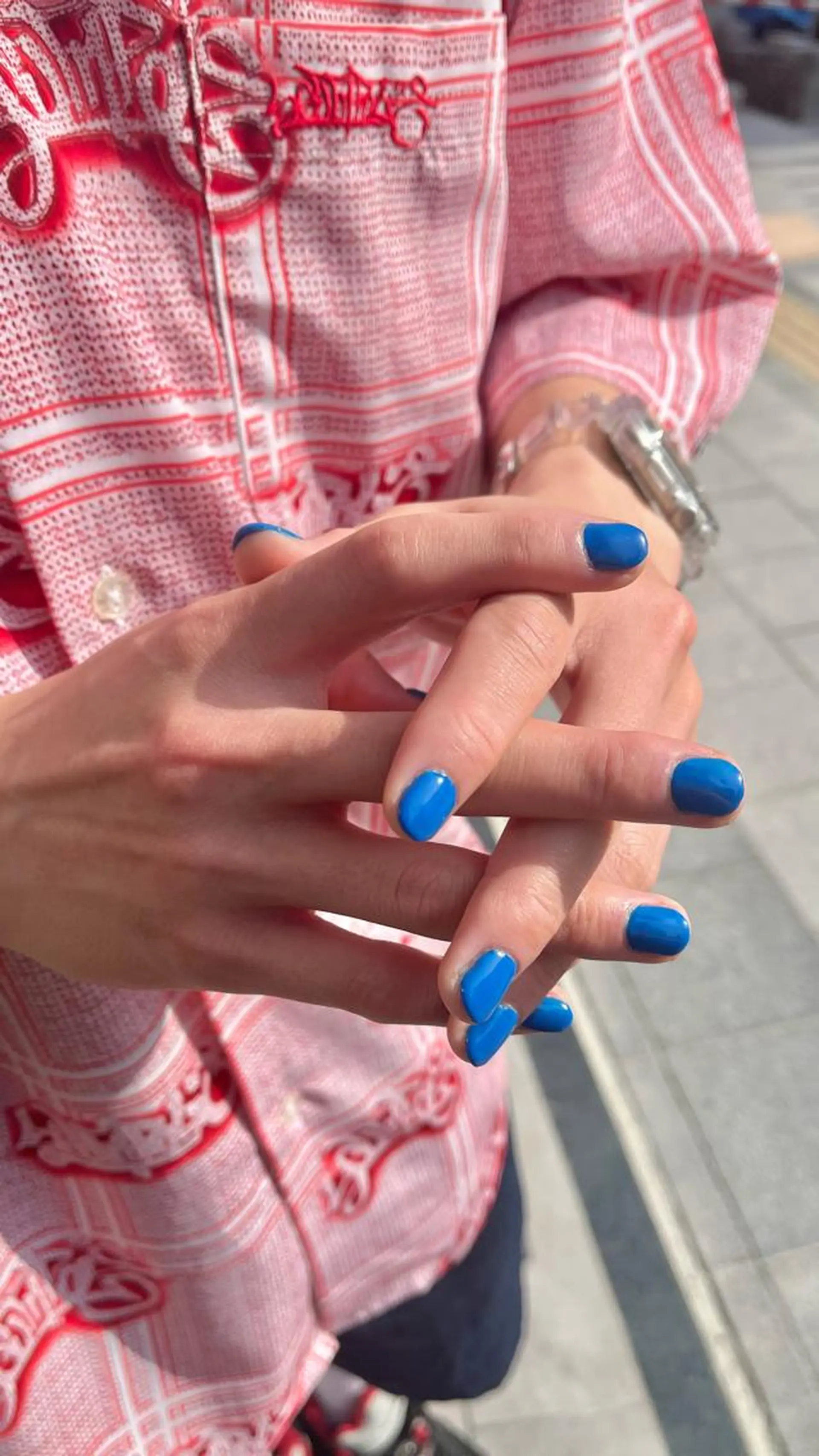 メンズ ネイル メンズネイル mai🤍縮毛酸性ス トレート/アイリストのヘアスタイル