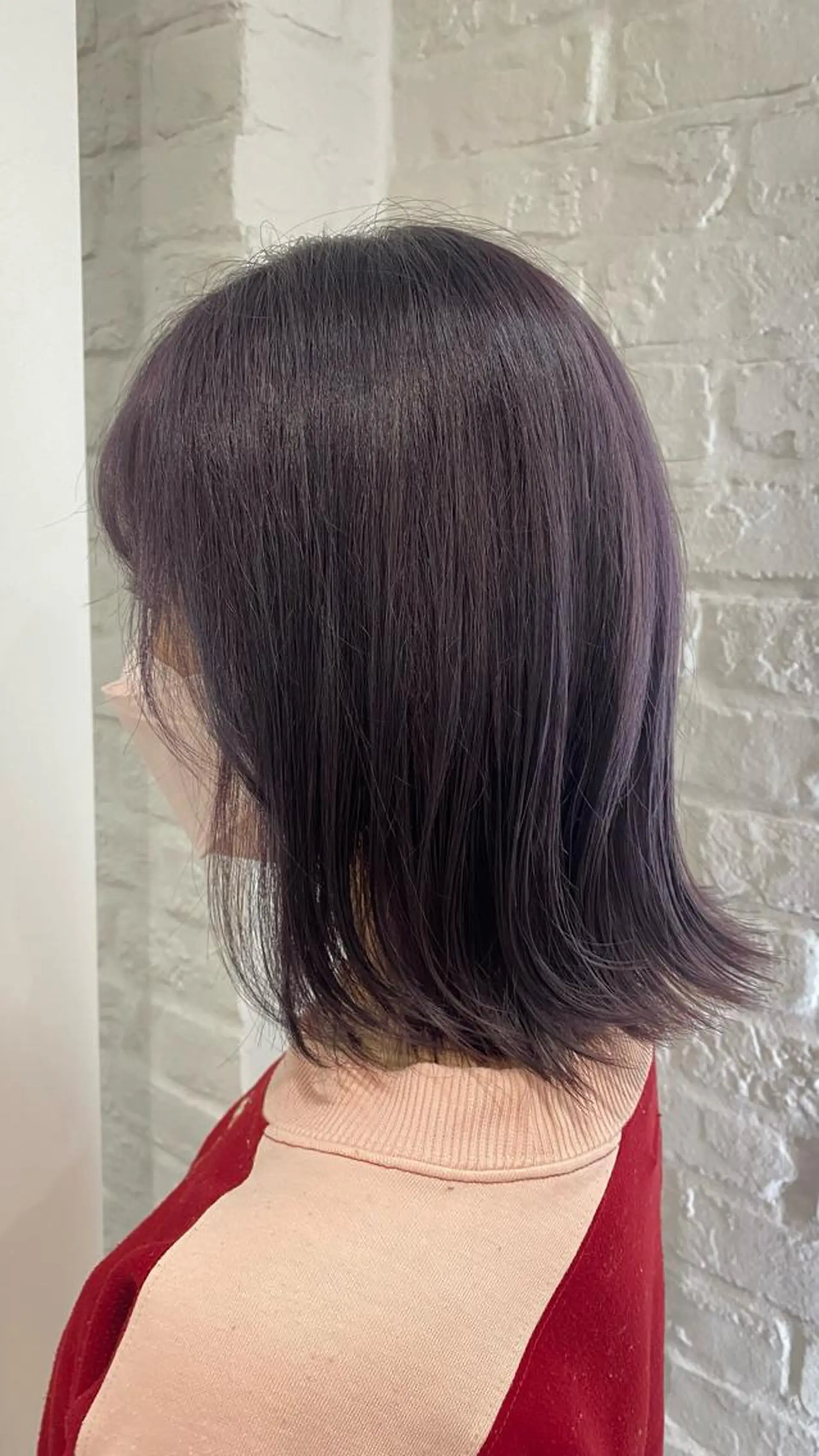 ミディアム カラー ベージュカラー ラベンダーカラー 森部 杏菜のヘアスタイル