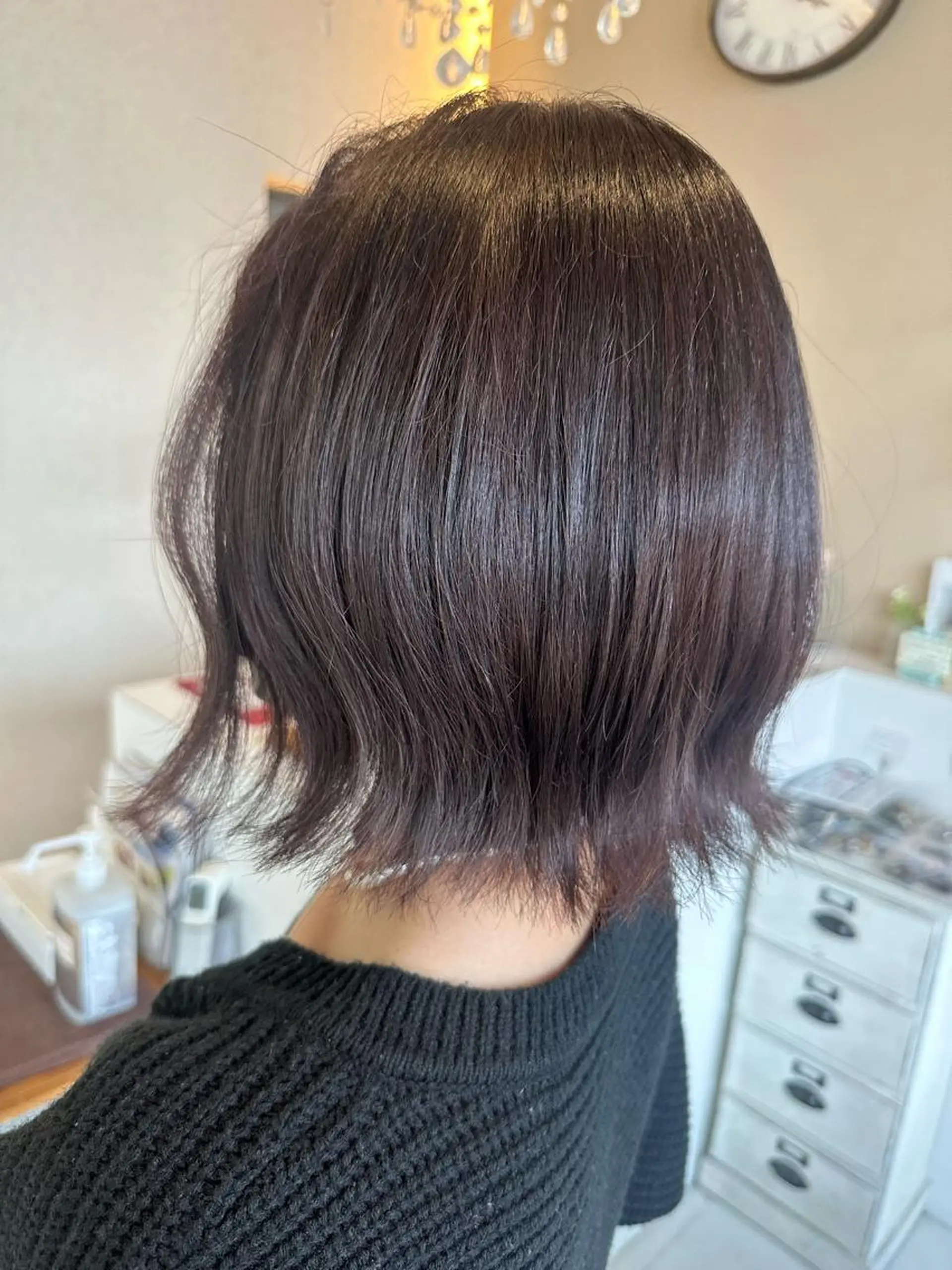 ミディアム カット ヘアカラー ツヤ髪質改善 💜れいな💜のヘアスタイル