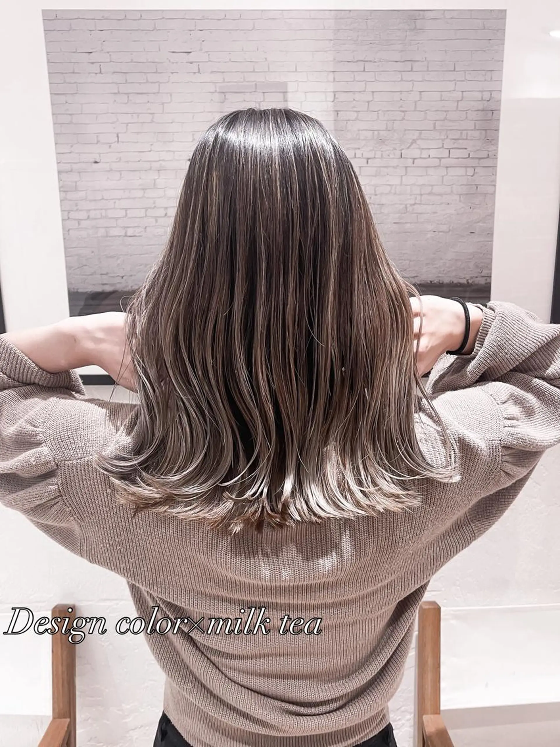 セミロング ハイライト 佐藤/本物志向の 髪質改善サロンのヘアスタイル