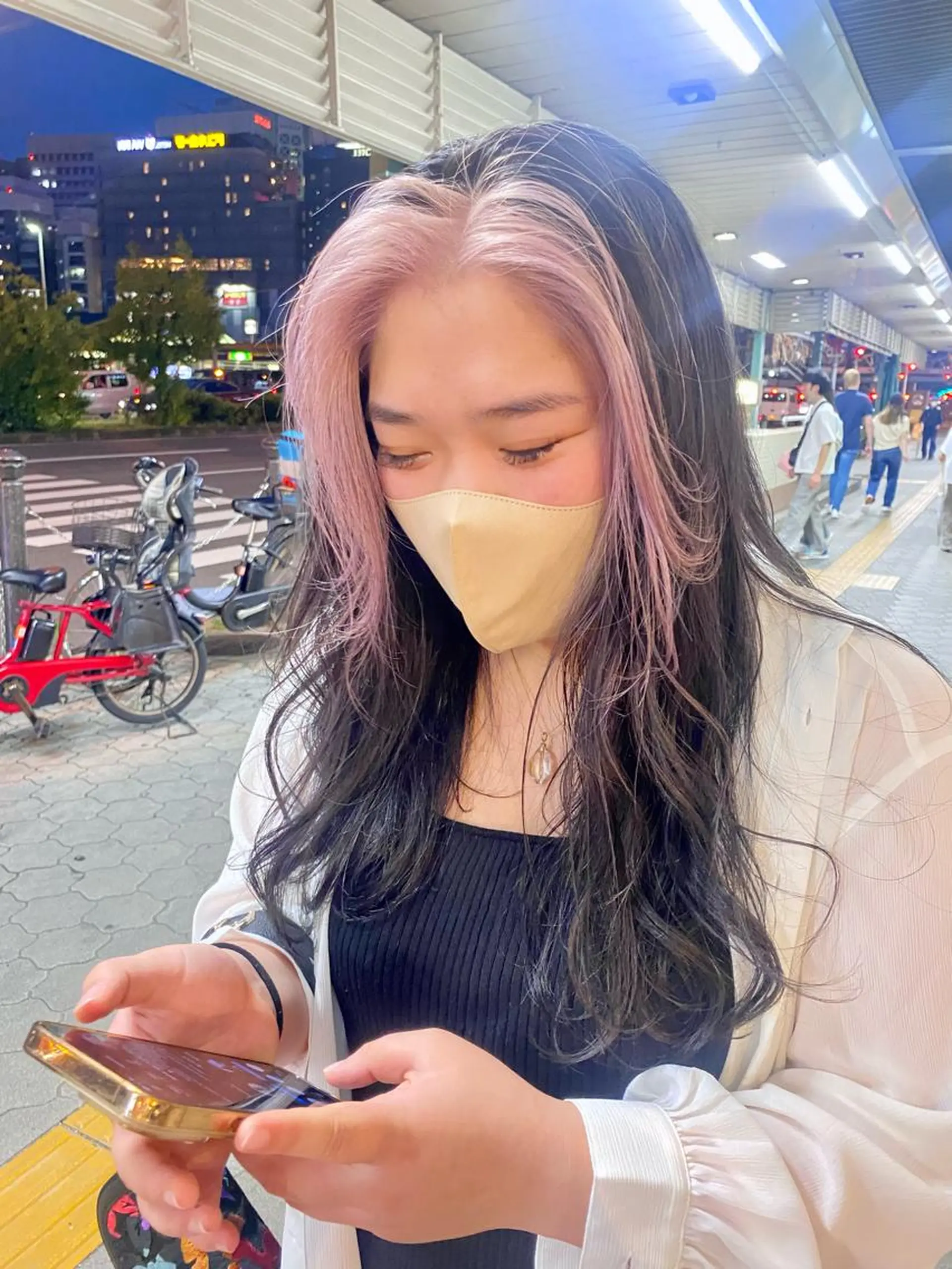 ロング ミストバング ケアカラー 髪質改善 似合わせカット 【NEWI 天王寺店 】 Fukaのヘアスタイル