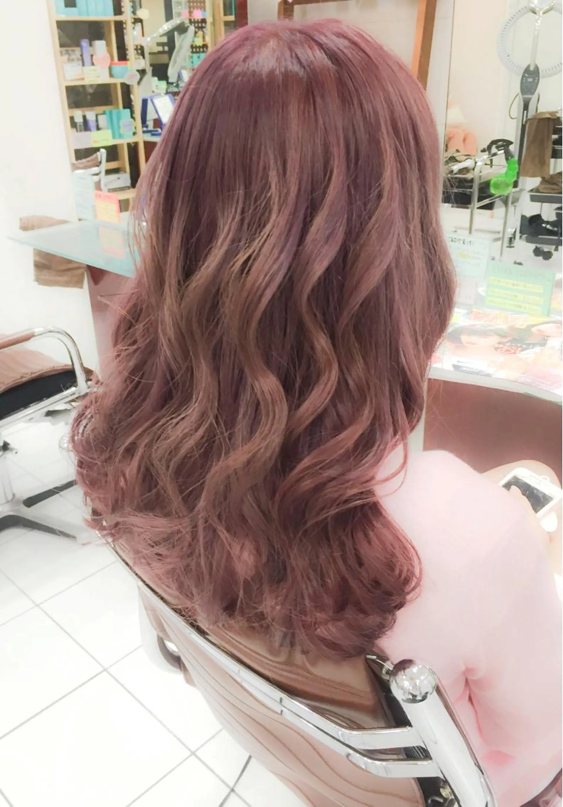 セミロング カラー モテ髪透明感❤️ デイズヘアカラーのヘアスタイル
