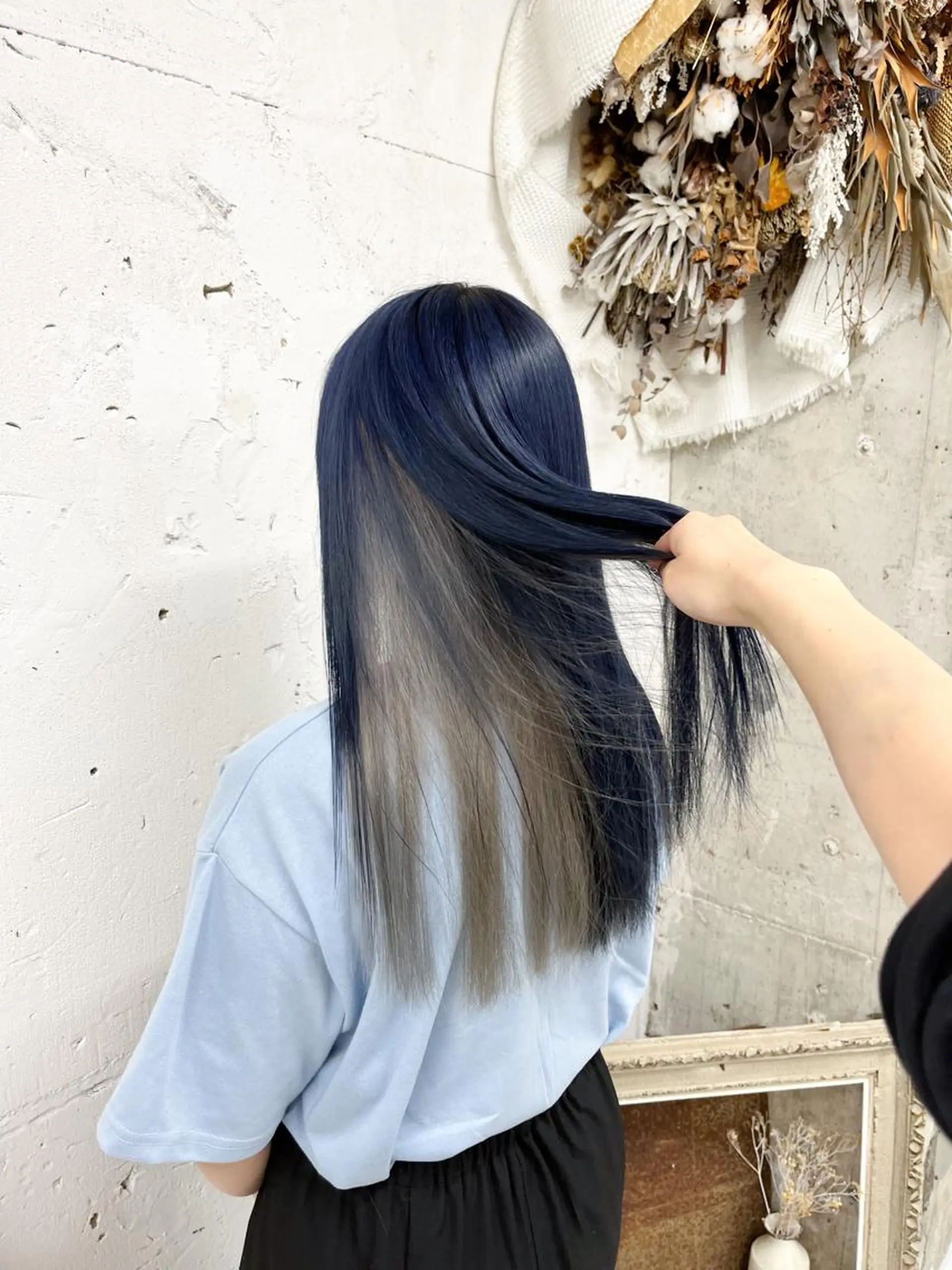 ロング カラー ヘアアレンジ Noele hair atelier(ノエルヘアアトリエ)所属・北上ゆい/個性派/ ナチュラルアレンジのヘアスタイル