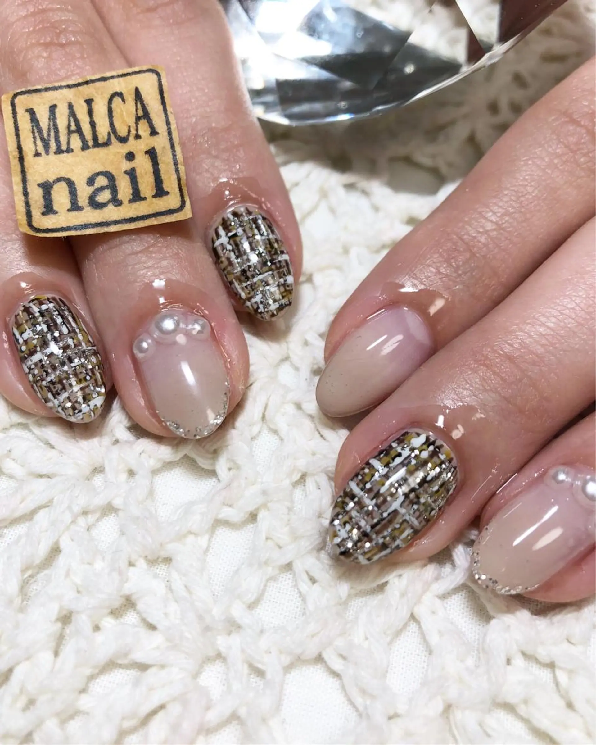 ミディアム カラー パーマ ヘアアレンジ メンズ キッズ ネイル マツエク・マツパ MALCAnail(マルカネイル)所属・荒木 莉奈のネイルデザイン