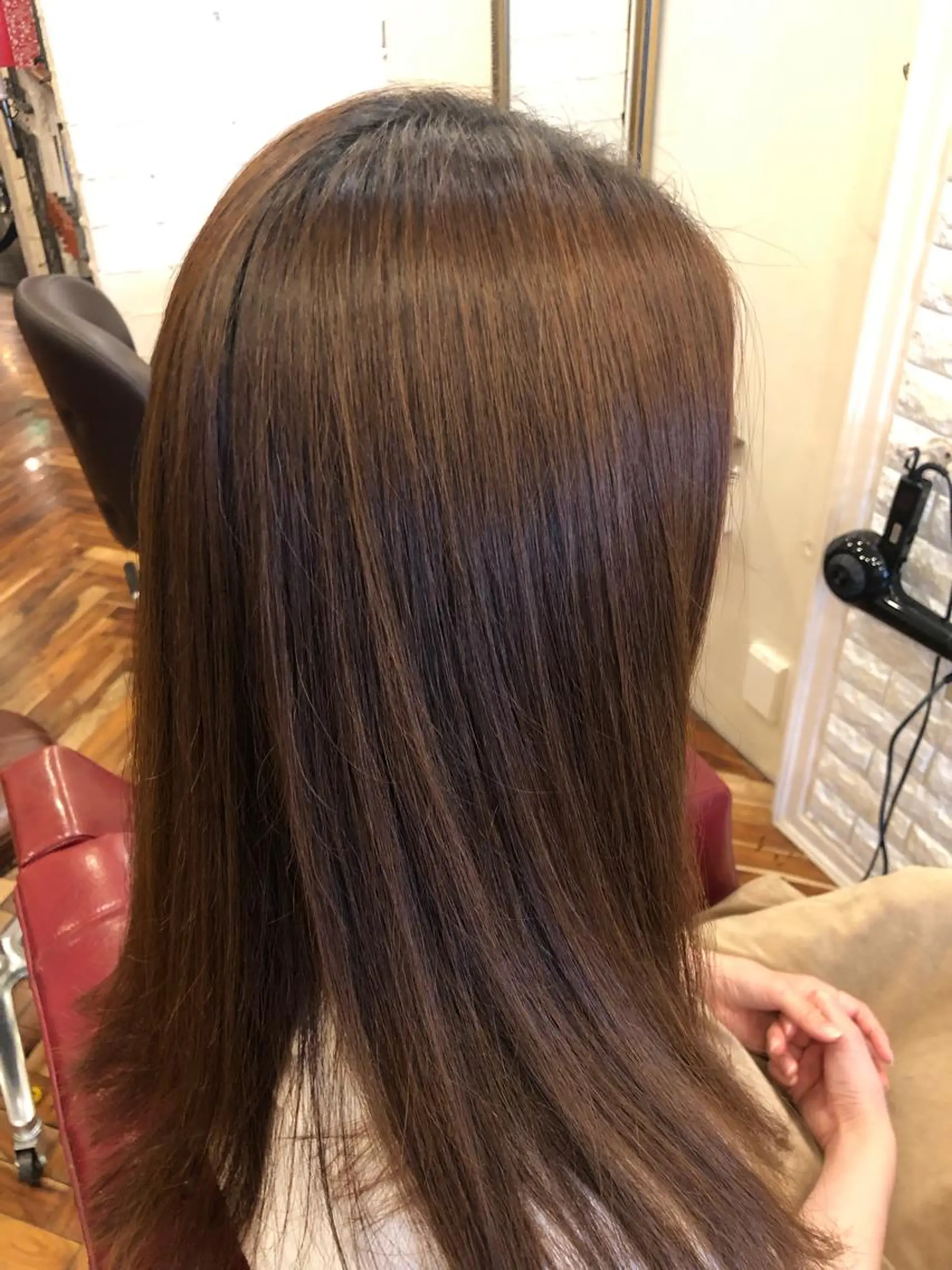 ロング 学生 縮毛矯正 口コミ評価4.9⭐︎ カワナベ　マサシのヘアスタイル