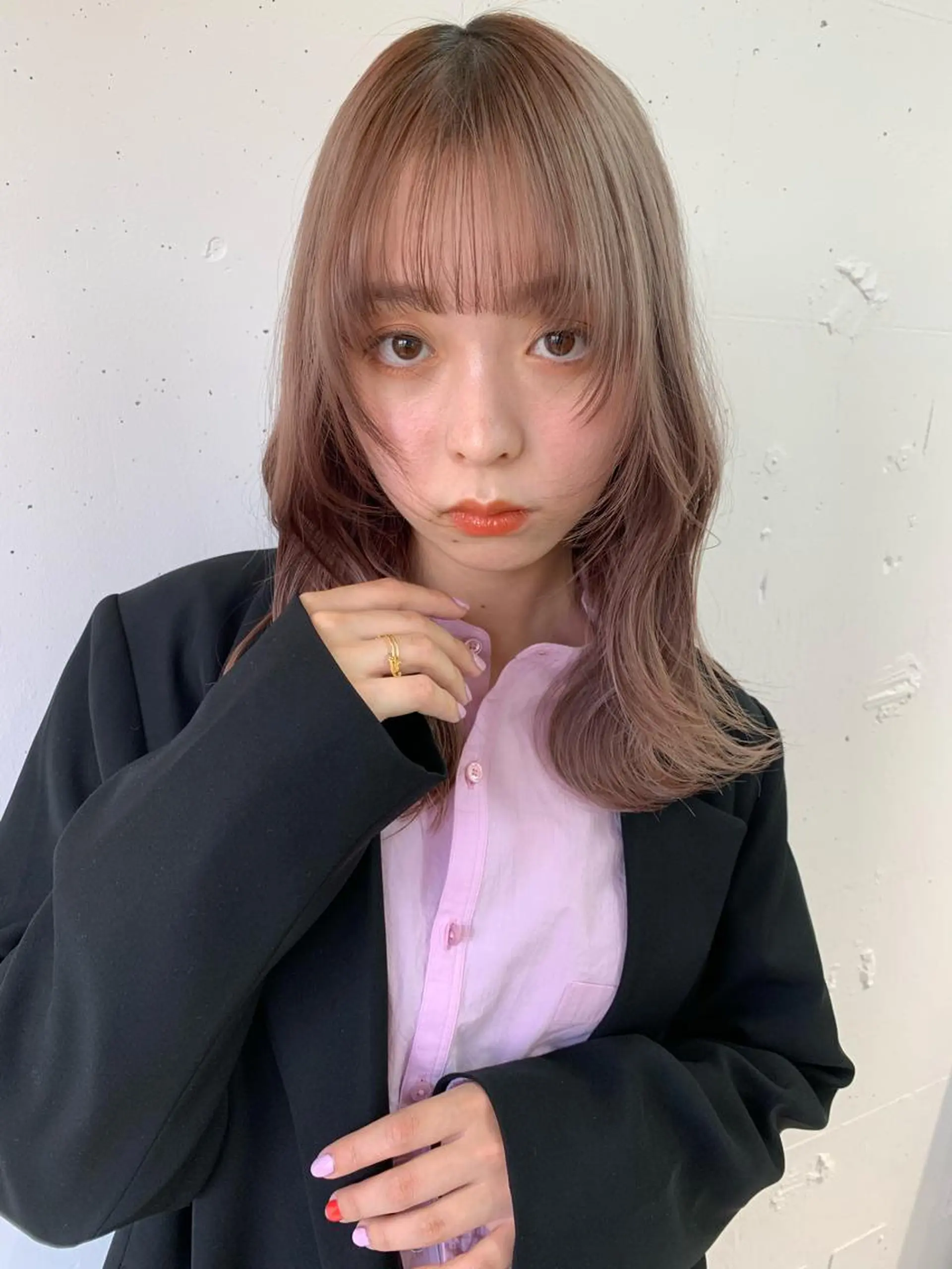 セミロング カラー raika .のヘアスタイル