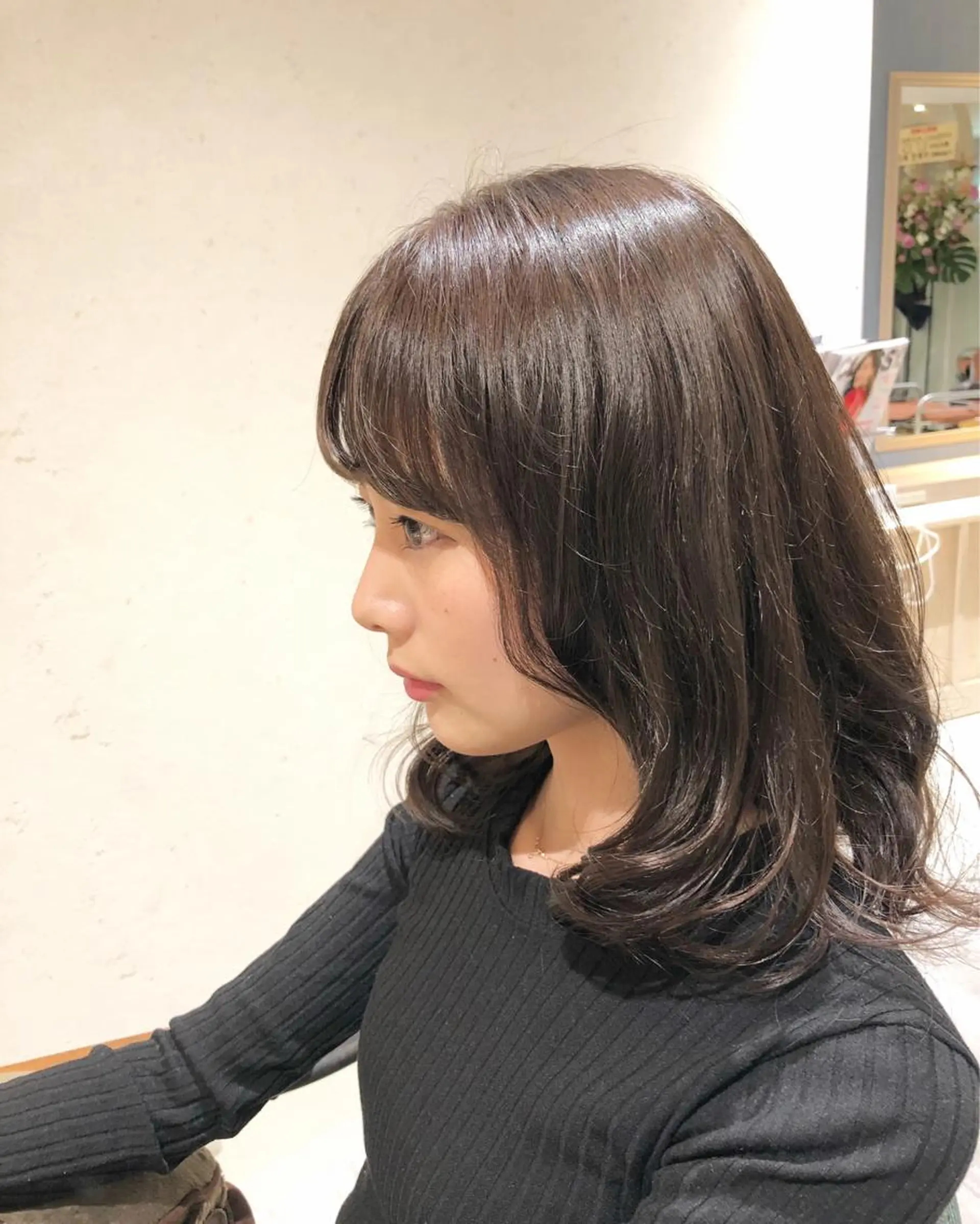 ミディアム カラー ベージュカラー カット ヘアカラー 松田 和樹のヘアスタイル