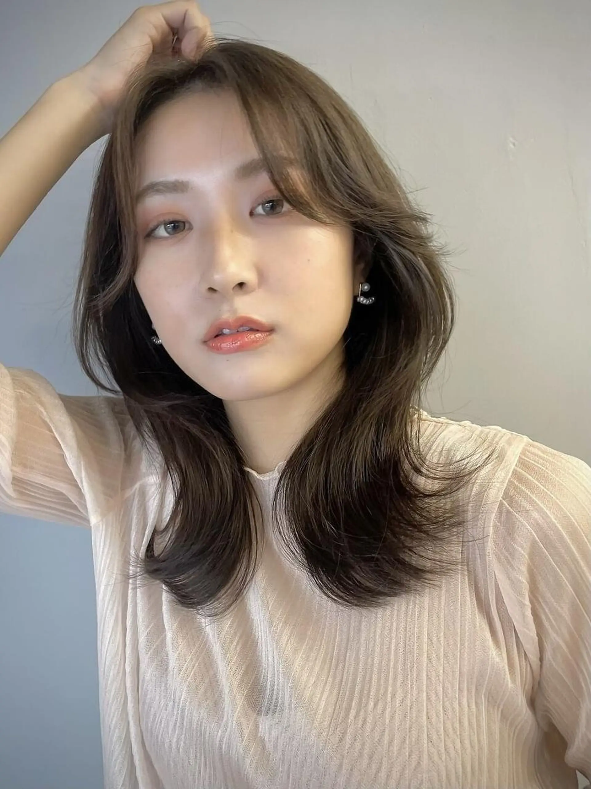 セミロング カット ヘアカラー トリートメント 桜木町2分/くびれ /ボブ/ナチュラルのヘアスタイル