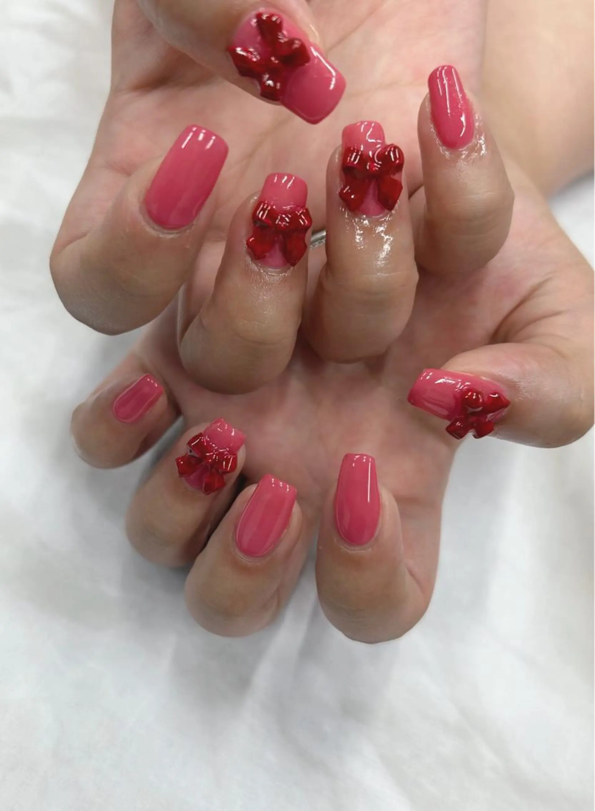 ネイル リボン ハンドネイル Nail Salon agré所属・agré ネイルサロン　アグレのネイルデザイン