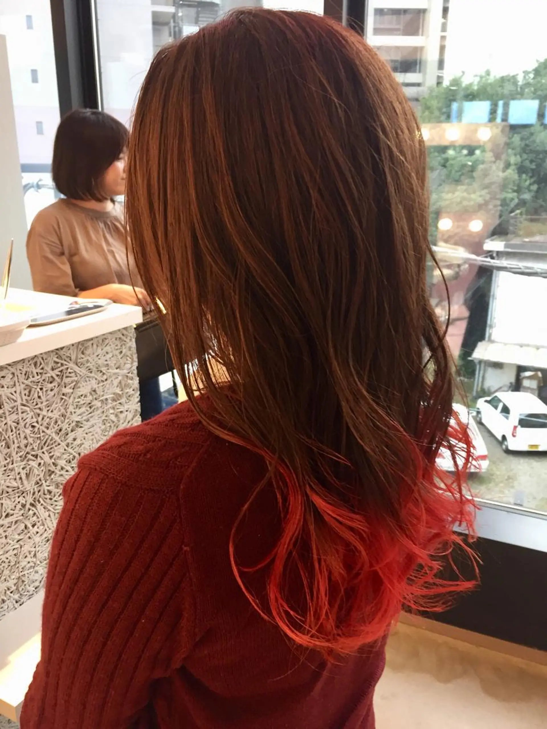 セミロング カット ヘアカラー トリートメント 所渉/韓国レイヤー /ウルフカットのヘアスタイル