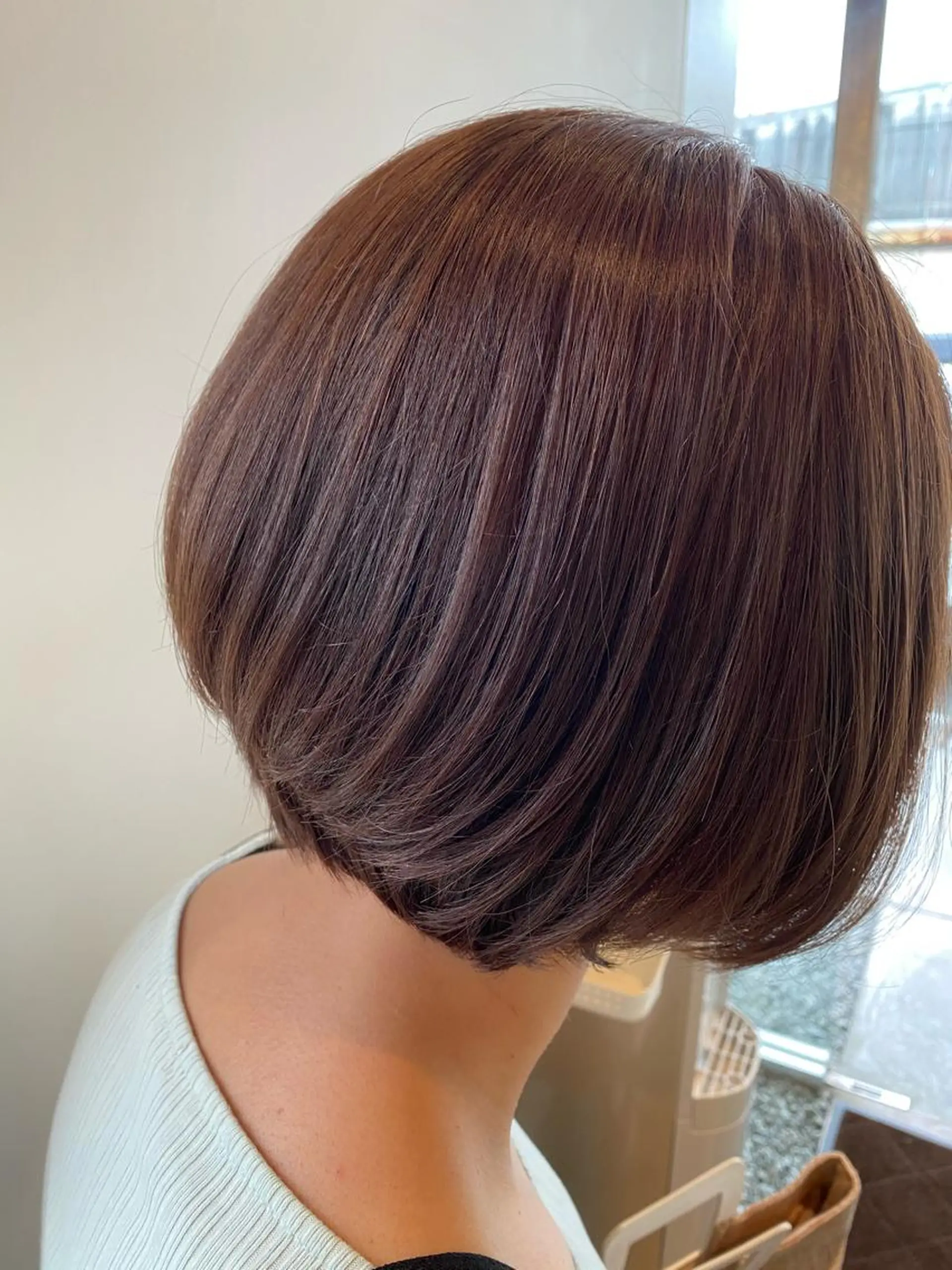 ショート カラー ショートボブ ベージュカラー オレンジ オレンジベージュ ボブ REMIX  HAIR所属・NAKAWAKI YUKAのヘアスタイル