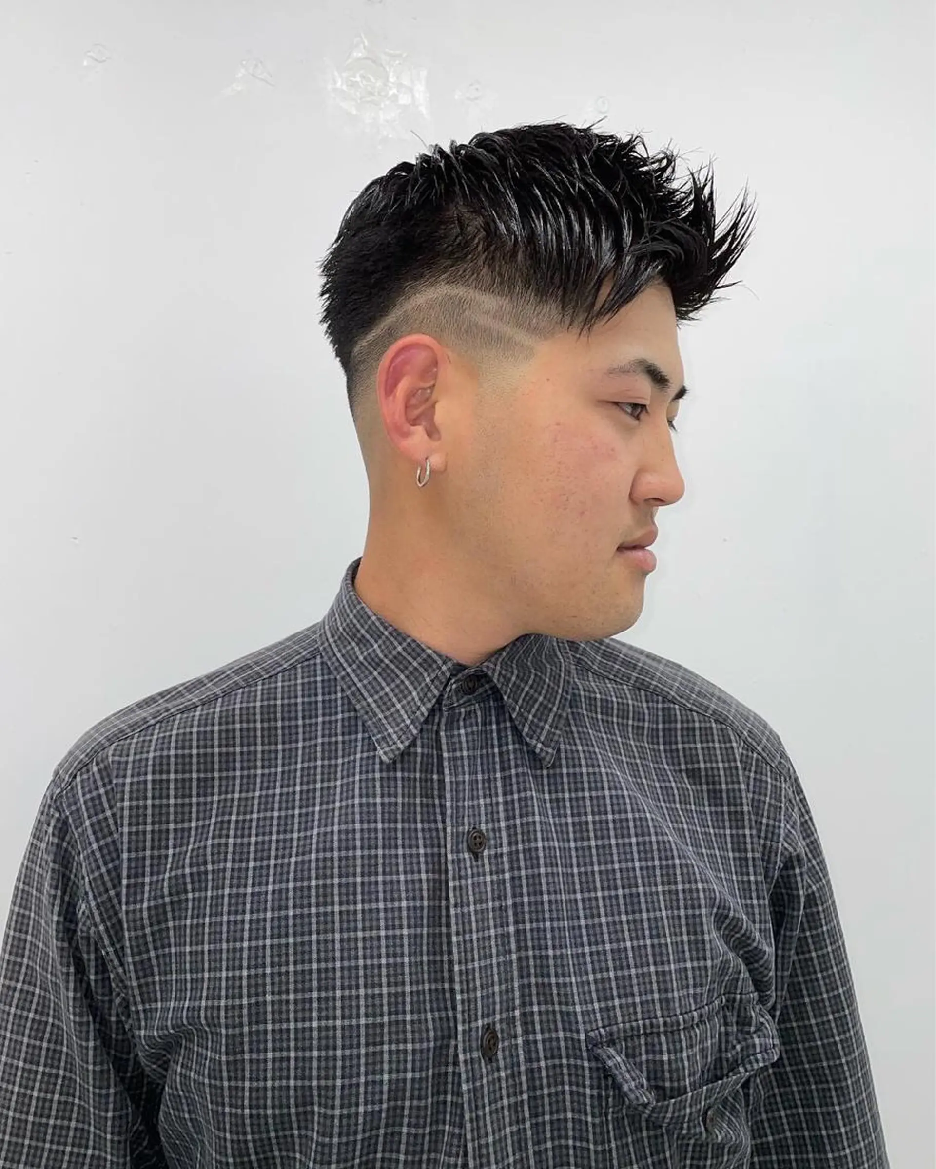 メンズ センターパート フェードカット マッシュ メンズパーマ プードルパーマ カット スパイキーパーマ 柏NO1 藤本葉のヘアスタイル