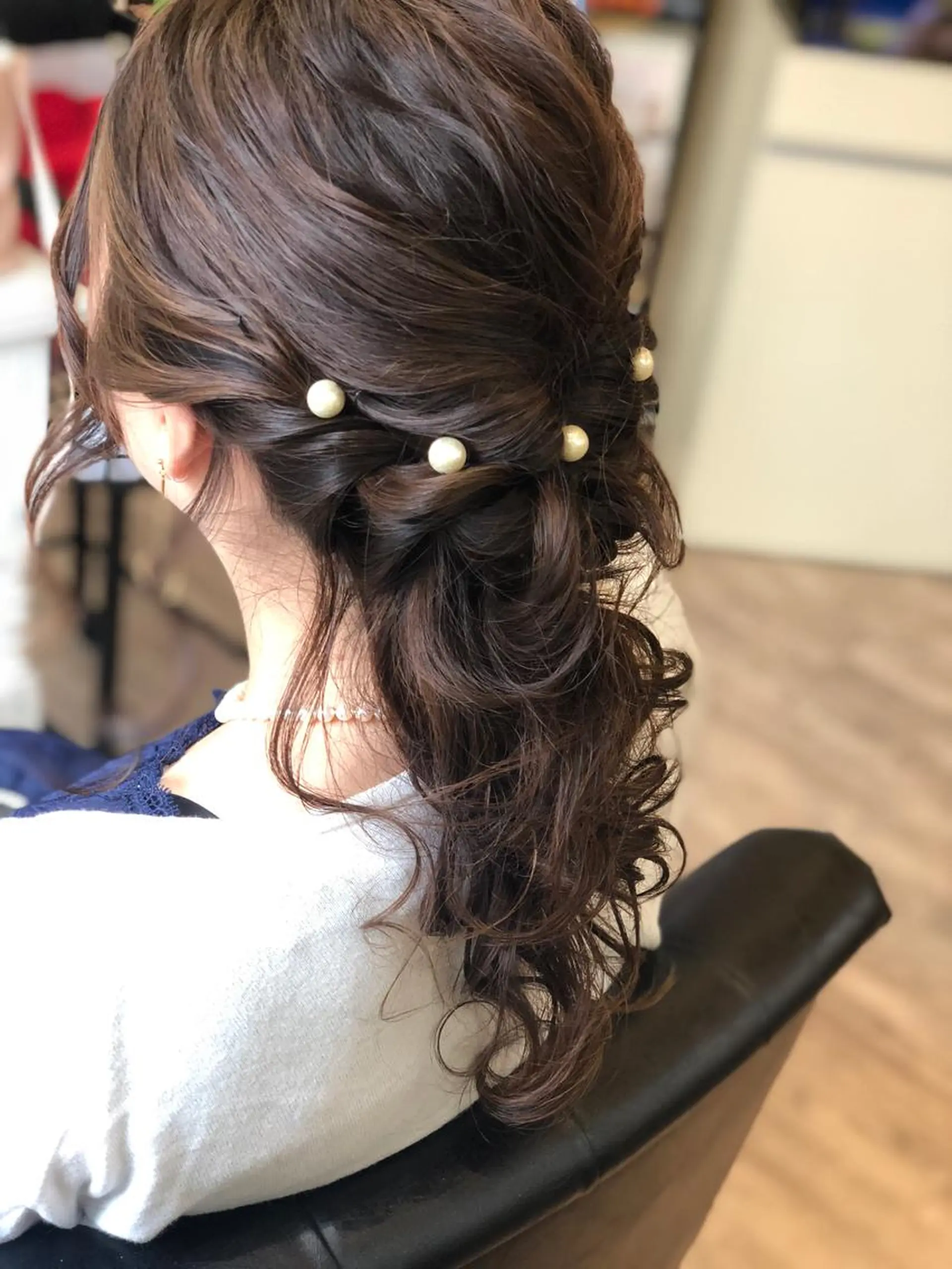 ロング ヘアアレンジ ヘアセット 鶴見 和美のヘアスタイル