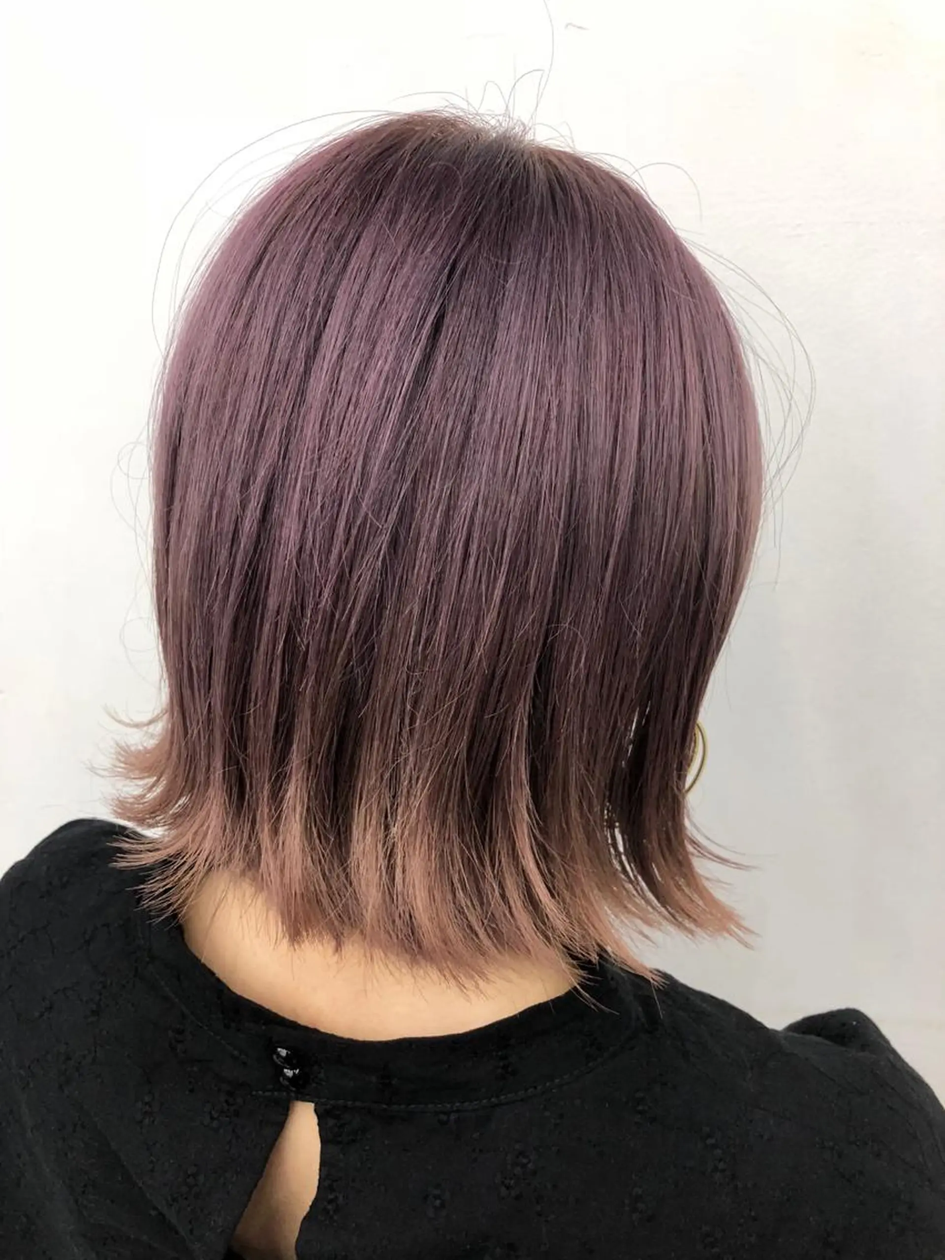 ミディアム カラー ブリーチ ダブルカラー ラベンダーカラー ラベンダーピンク ピンクカラー 岩崎 裕司のヘアスタイル