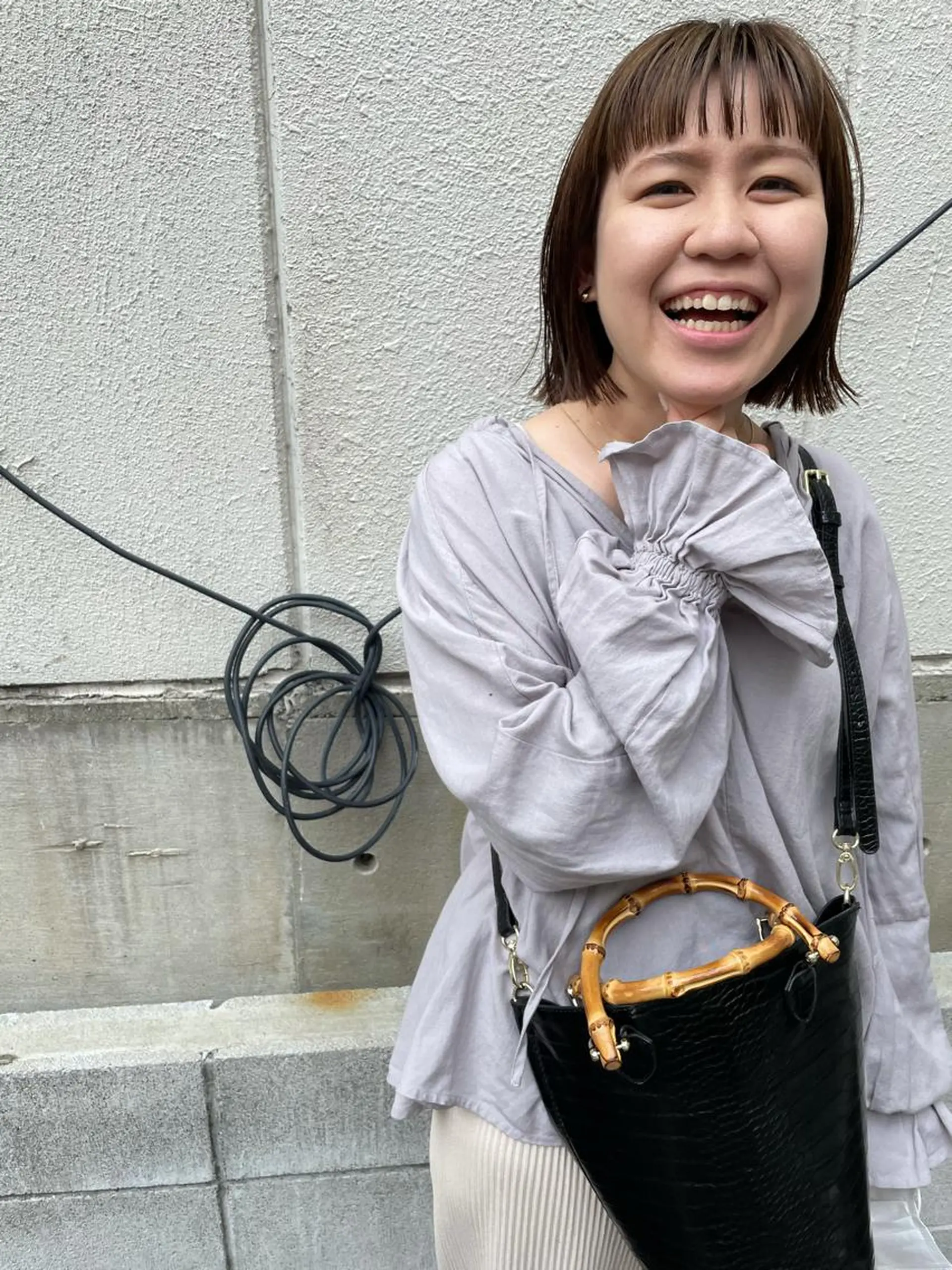 ミディアム ハイライト カット ヘアカラー トリートメント さの あやねのヘアスタイル