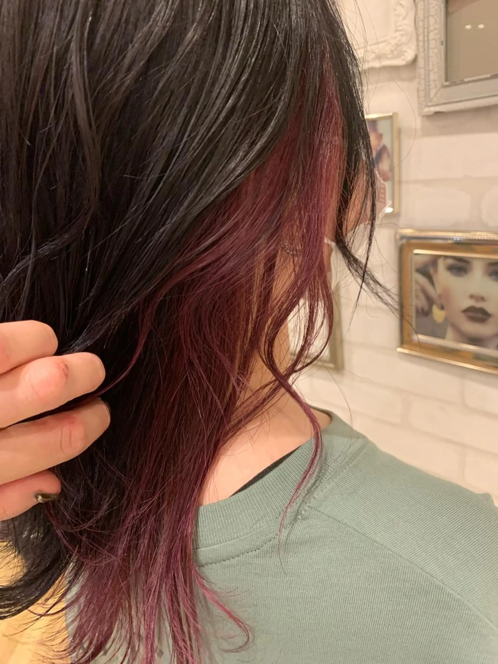 ミディアム カラー アッシュ ダークグレー ピンクカラー Gain所属・Gain Nanamiのエステ・リラクイメージ