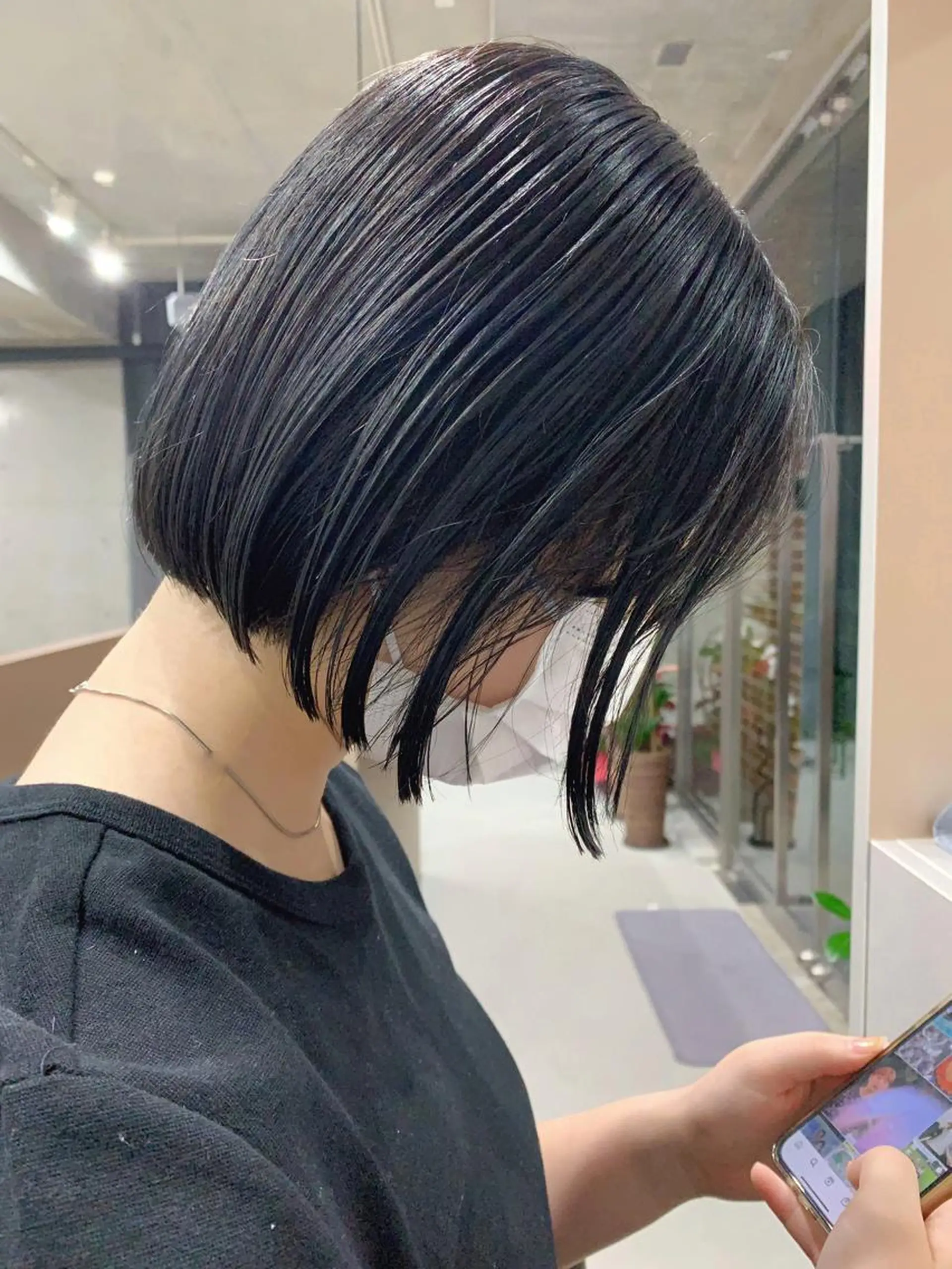 ショート カラー ボブパーマコテ巻き風 パーマNo1深江秀平のヘアスタイル