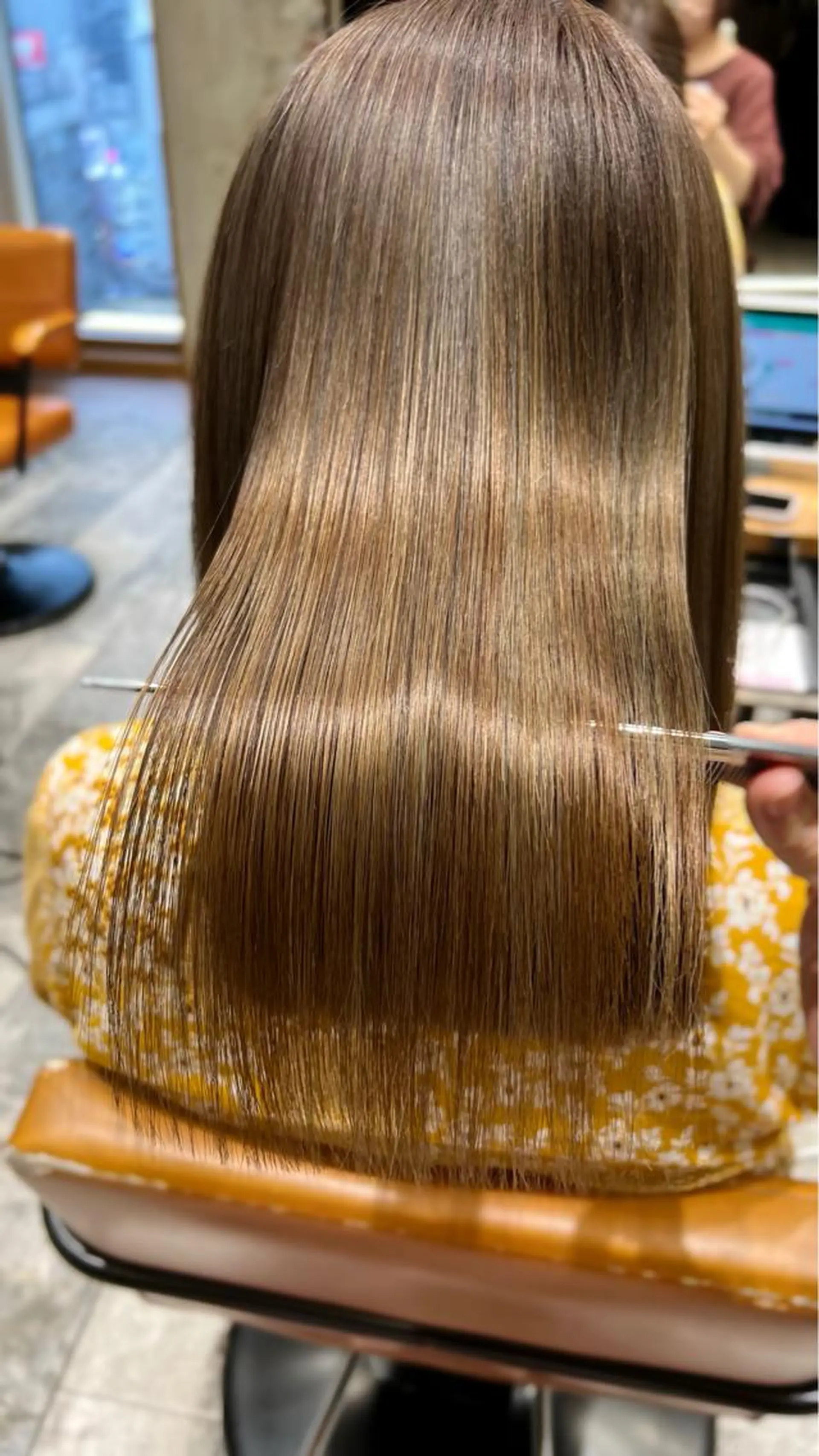 ミディアム 髪質改善 韓国風ヘア 縮毛矯正 トリートメント 酸熱トリートメント トリートメント ヘッドスパ 美髪ヘッドスパ🫧 西山紗奈江💆‍♀️のヘアスタイル