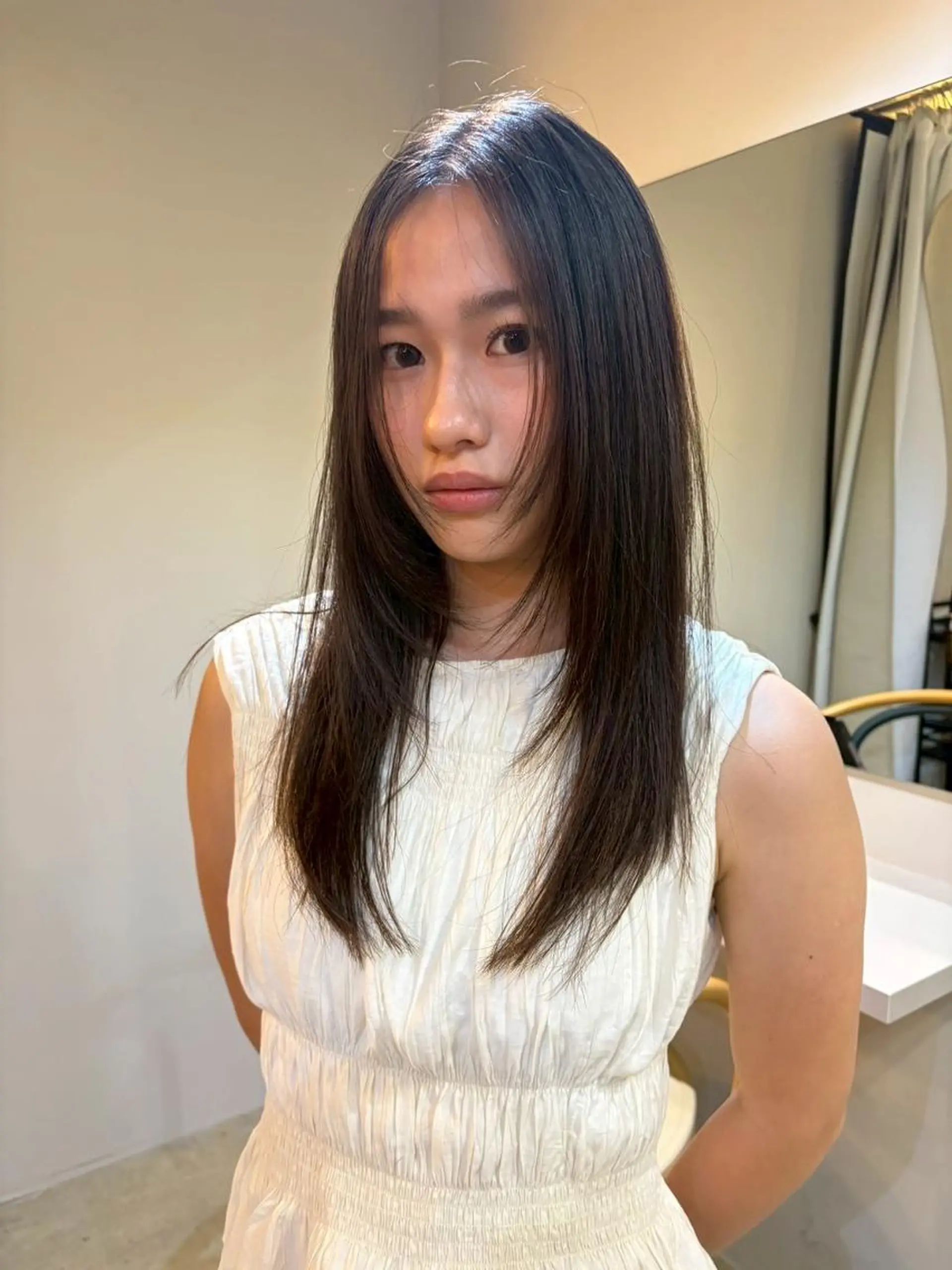 ミディアム カラー パーマ ショートボブ ミディアムパーマ アディクシーカラー ブリーチ ケアブリーチ カット ヘアカラー トリートメント CEINE【セーヌ】 三軒茶屋のヘアスタイル