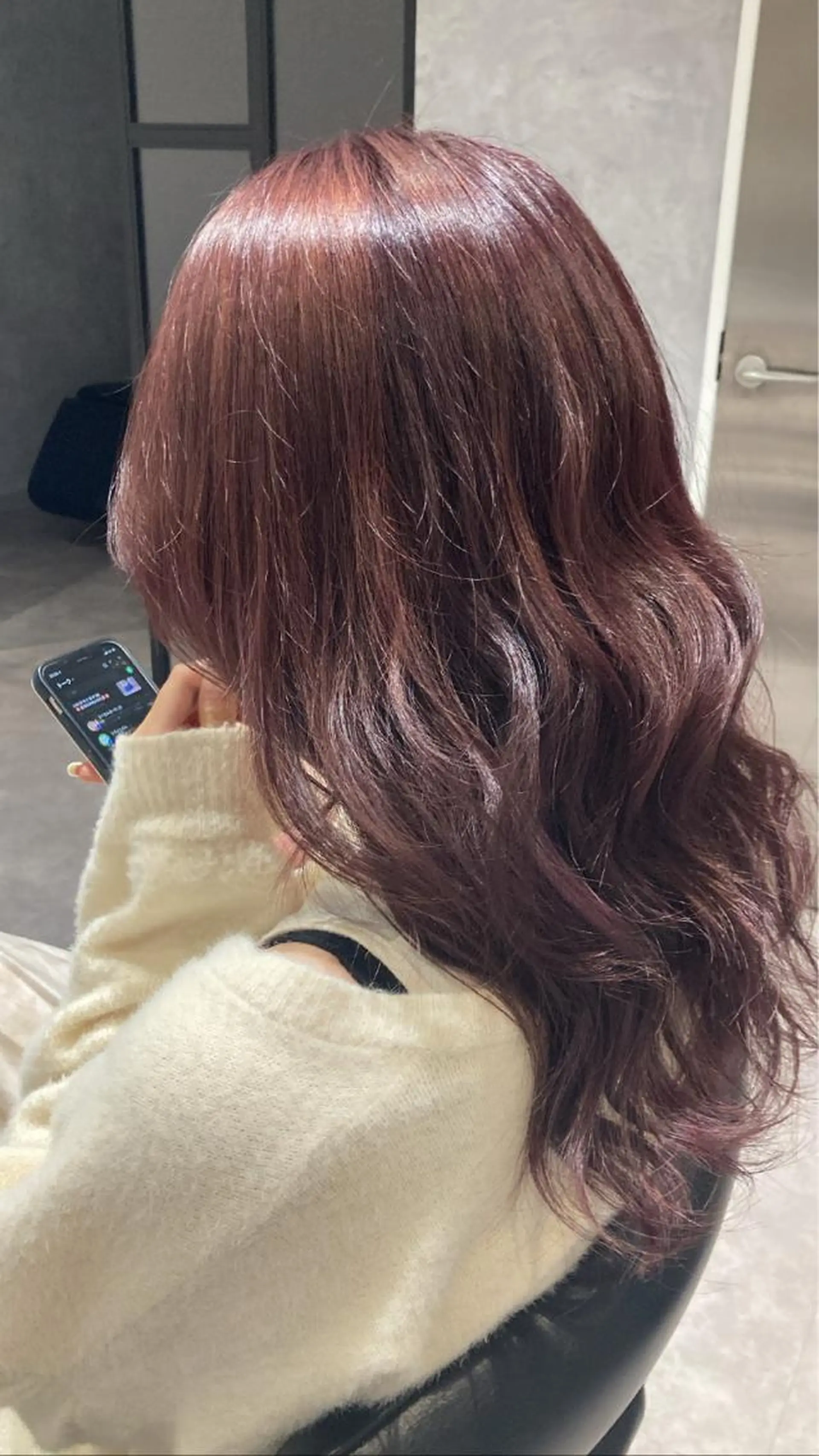ロング カラー ピンクカラー HEDI所属・茨木 まひろのヘアスタイル