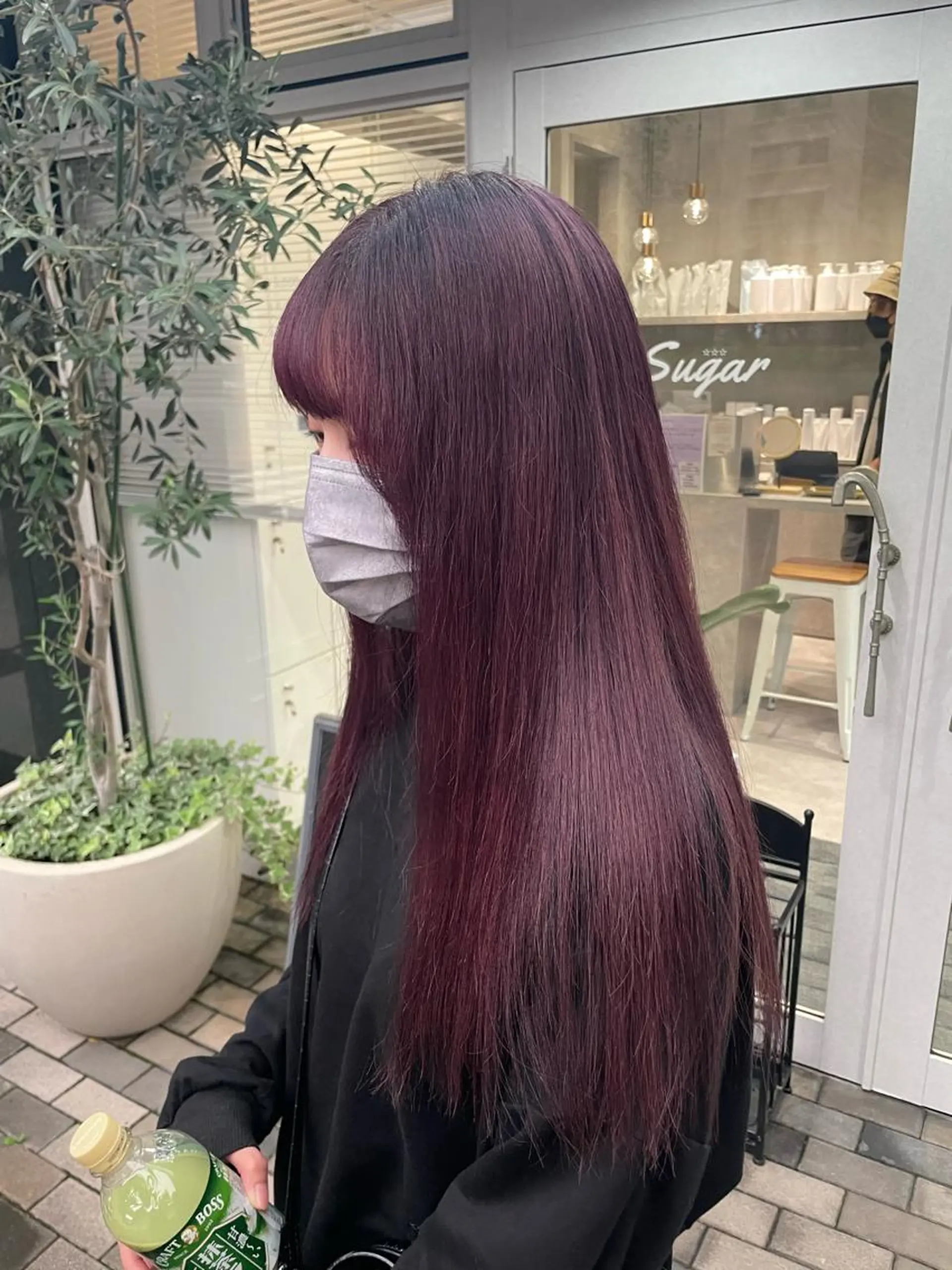 ロング カラー ブリーチ ラベンダーカラー ピンクカラー ピンクラベンダー カット 縮毛矯正 トリートメント 髪質改善🌱 高橋みなみのヘアスタイル